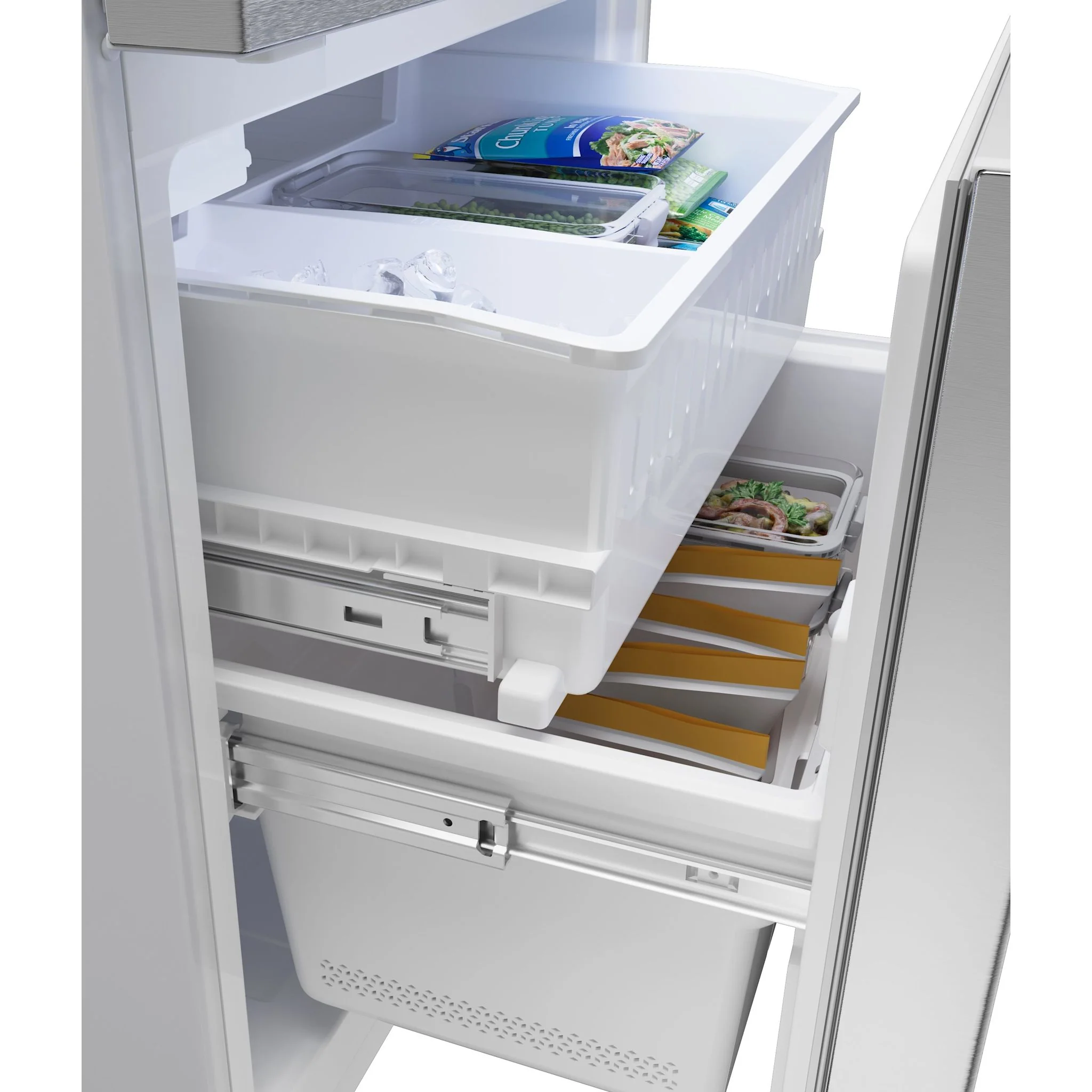 Bosch 100 Series 2-Door Bottom Mount Counter-Depth Refrigerator, No Frost & Super Cooling - Brushed Steel Anti-Fingerprint (B33CM10SNS) - Image 9