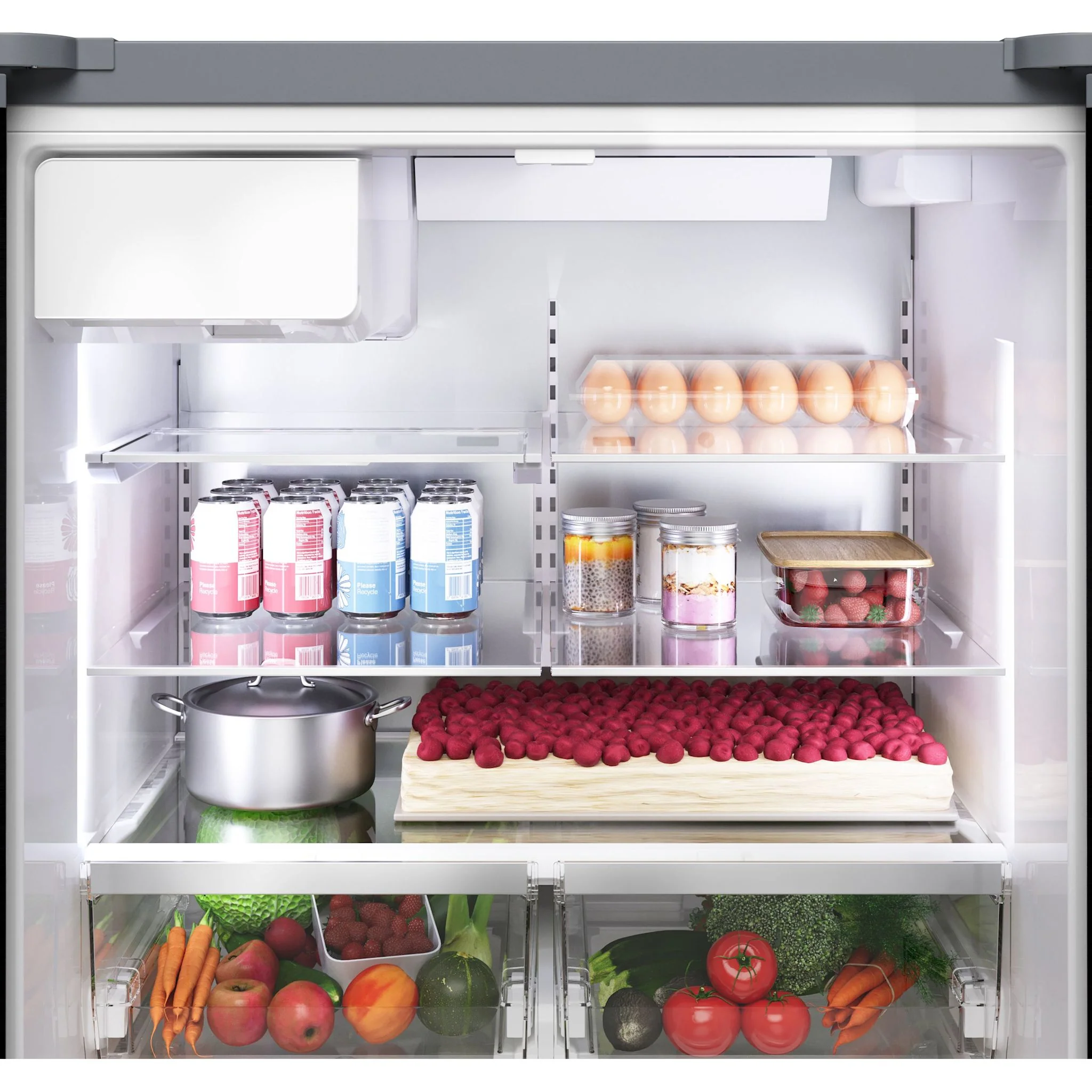 Bosch 500 Series, French Door Bottom freezer, multi door, 36'' - Brushed BLk Steel (B36CD52SNB) - Image 11
