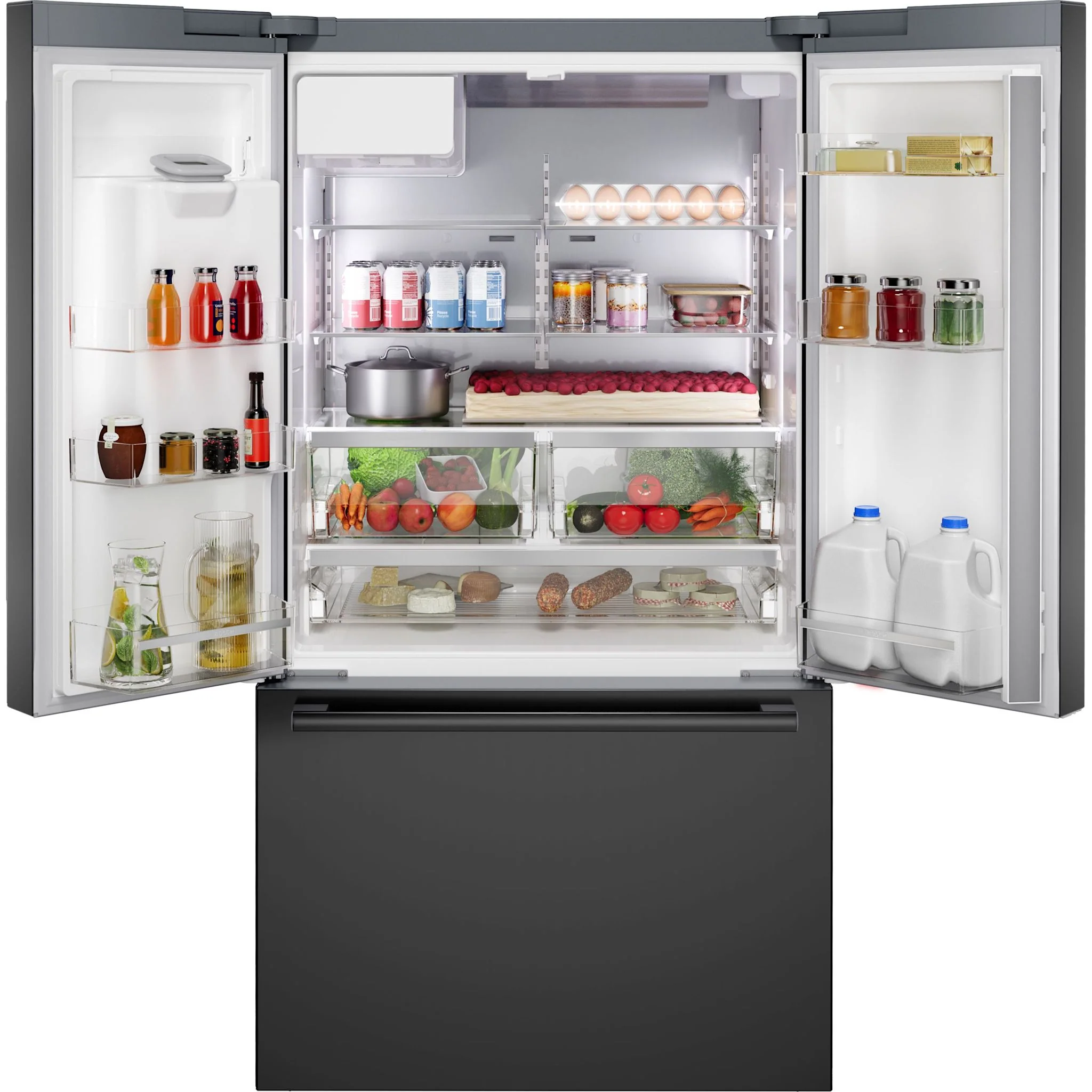 Bosch 500 Series, French Door Bottom freezer, multi door, 36'' - Brushed BLk Steel (B36CD52SNB) - Image 4