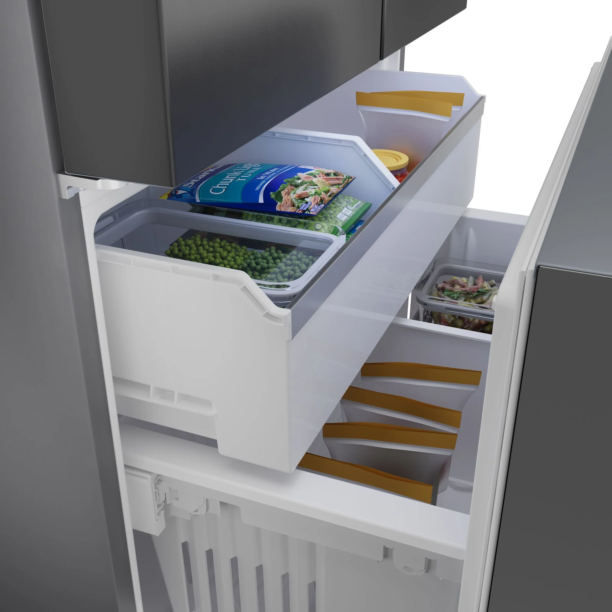 Bosch 500 Series, French Door Bottom freezer, multi door, 36'' - Brushed BLk Steel (B36CD52SNB) - Image 7
