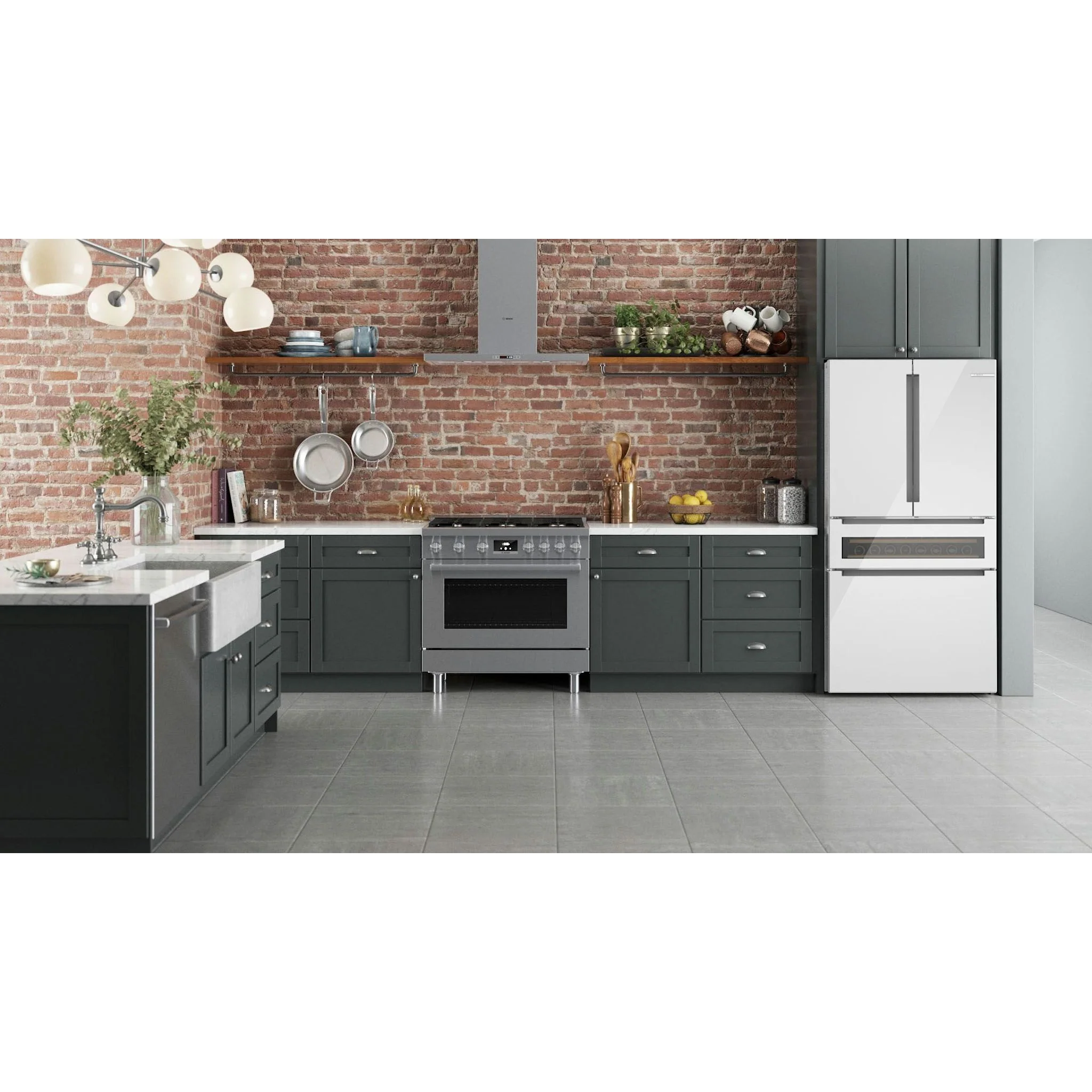Bosch 800 Series, French Door Bottom Mount Refrigerator, Glass door, 36'' - Glass Over Artic White (B36CL81ENW) - Image 12