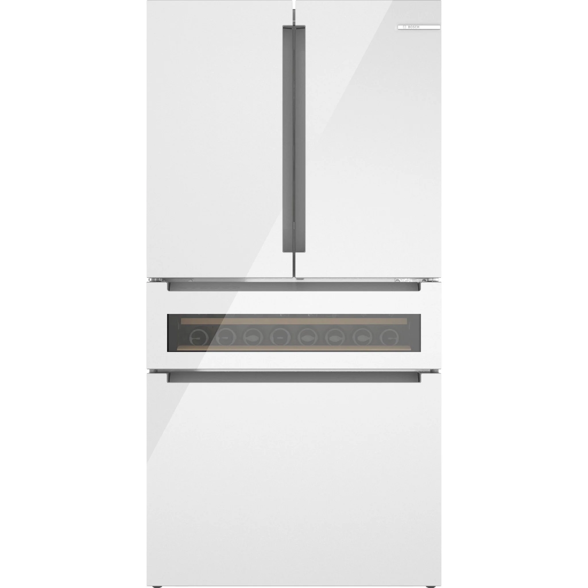 Bosch 800 Series, French Door Bottom Mount Refrigerator, Glass door, 36'' - Glass Over Artic White (B36CL81ENW) - Image 13