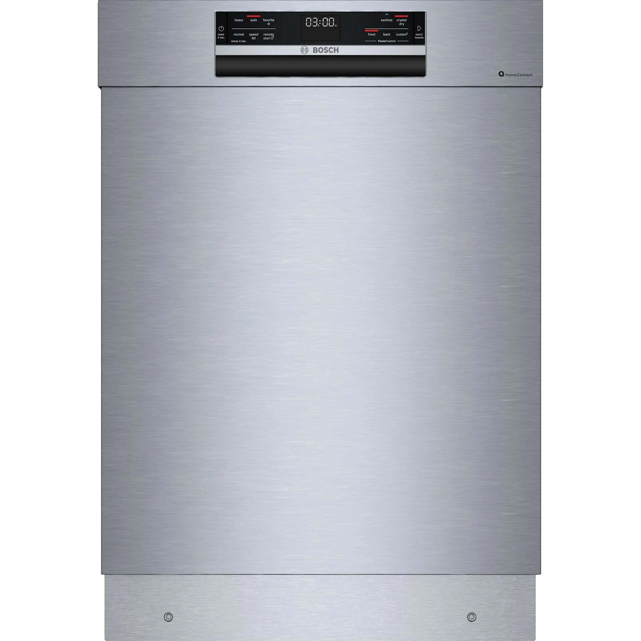 Bosch EuroTall Tub, Rec Hndl, 5C/3O, Pwr Ctrl Spray Arm, Crystal Dry, Flex 3rd rack, 42 dBA, SS - Stainless steel (SHE78D75UC)