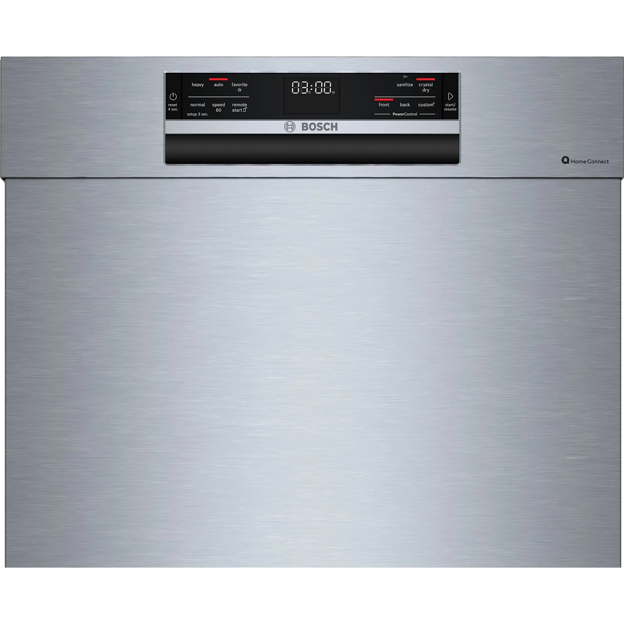 Bosch EuroTall Tub, Rec Hndl, 5C/3O, Pwr Ctrl Spray Arm, Crystal Dry, Flex 3rd rack, 42 dBA, SS - Stainless steel (SHE78D75UC) - Image 2