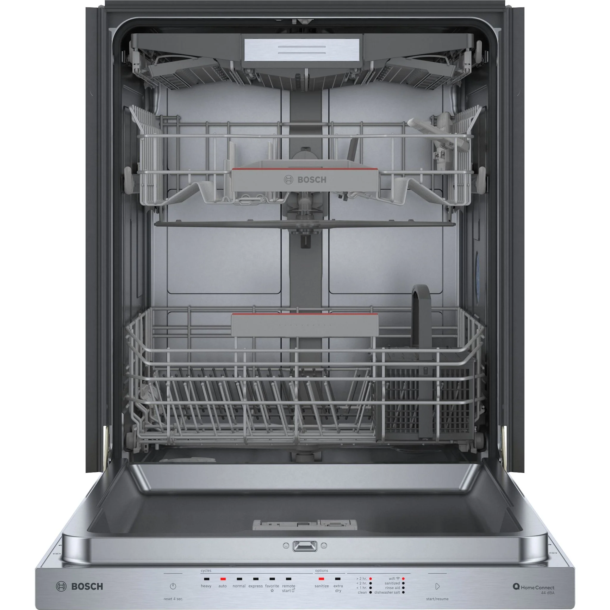 Bosch Pocket Hndl, 5/3 cycles, 44 dBA, Flex 3rd rack, Aquastop Plus, SS - Brushed steel anti-fingerprint (SHP65CC5UC) - Image 5