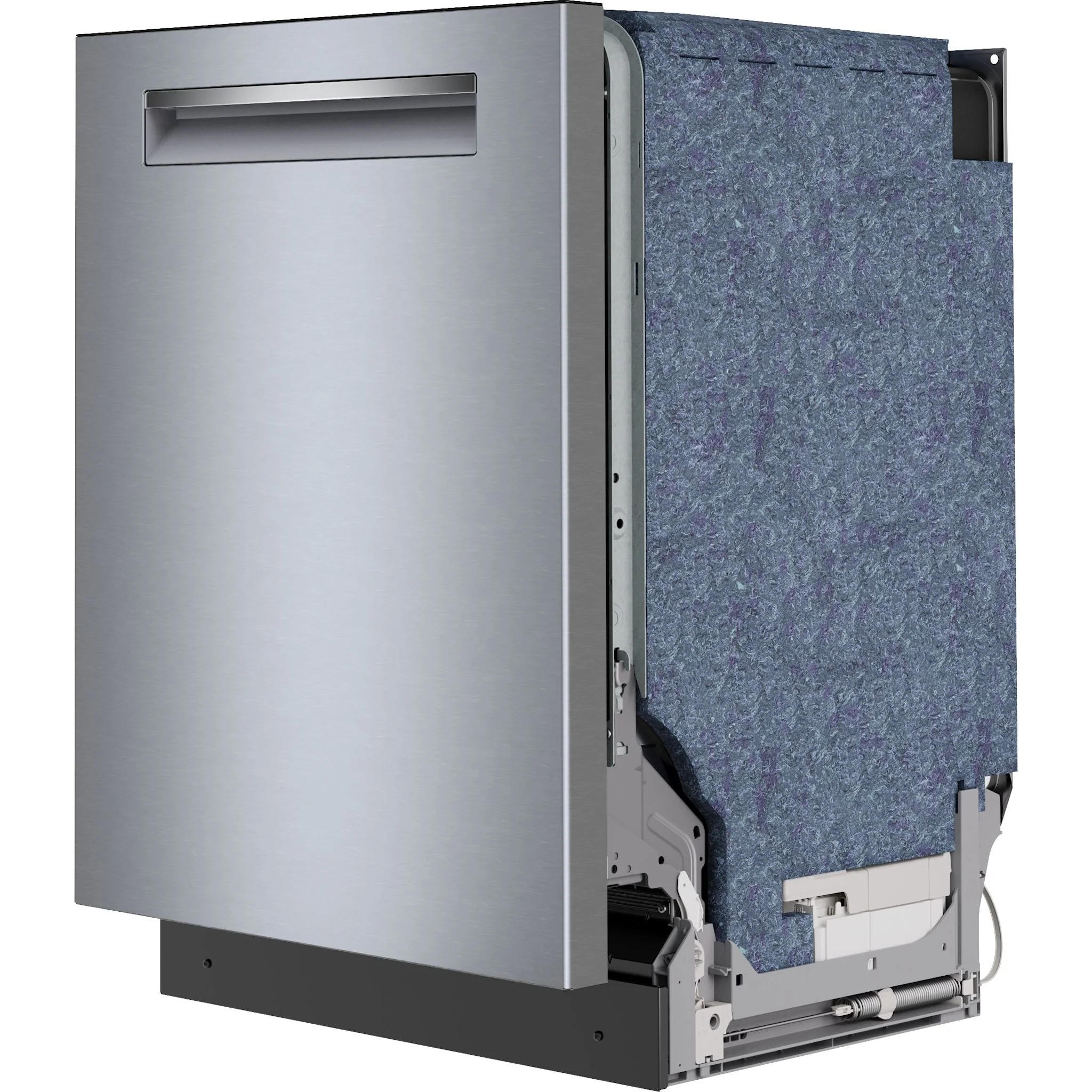 Bosch Pckt Hndl, 5/3 cycles, 44 dBA, Std 3rd Rack, ZoneWash, AutoAir - Stainless Steel (SHP65DM5N) - Image 2