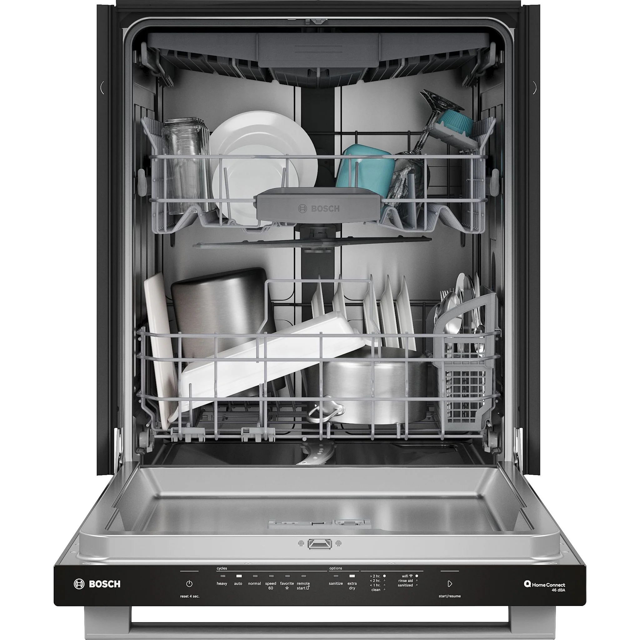 Bosch Bar Handle, 5C/3O, Std 3rd rack, 46 dBA, SS - Stainless Steel (SHX53DM5N) - Image 6