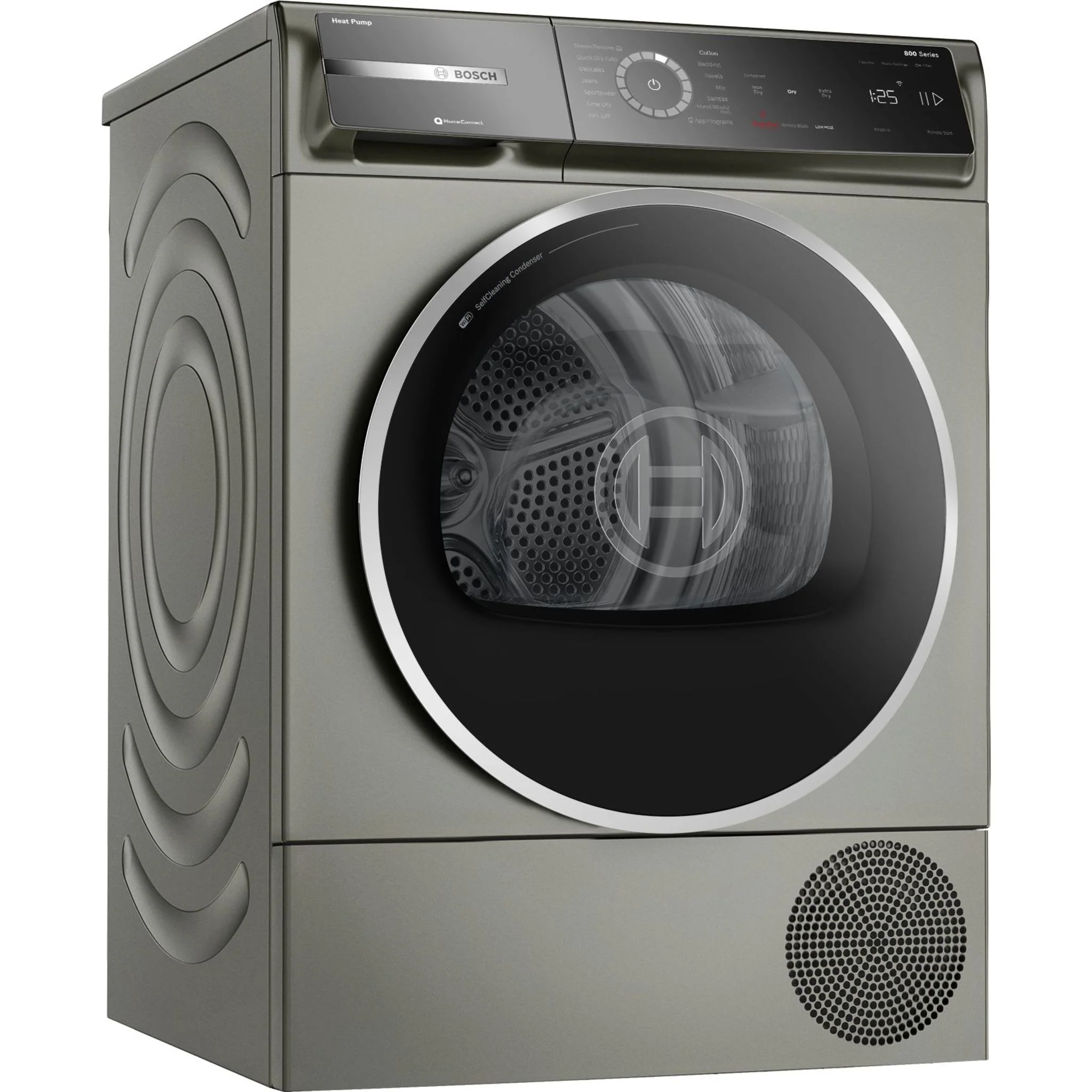 Bosch 800 Series, Heat Pump Dryer - Pearl Steel (WQB245AXUC) - Image 2