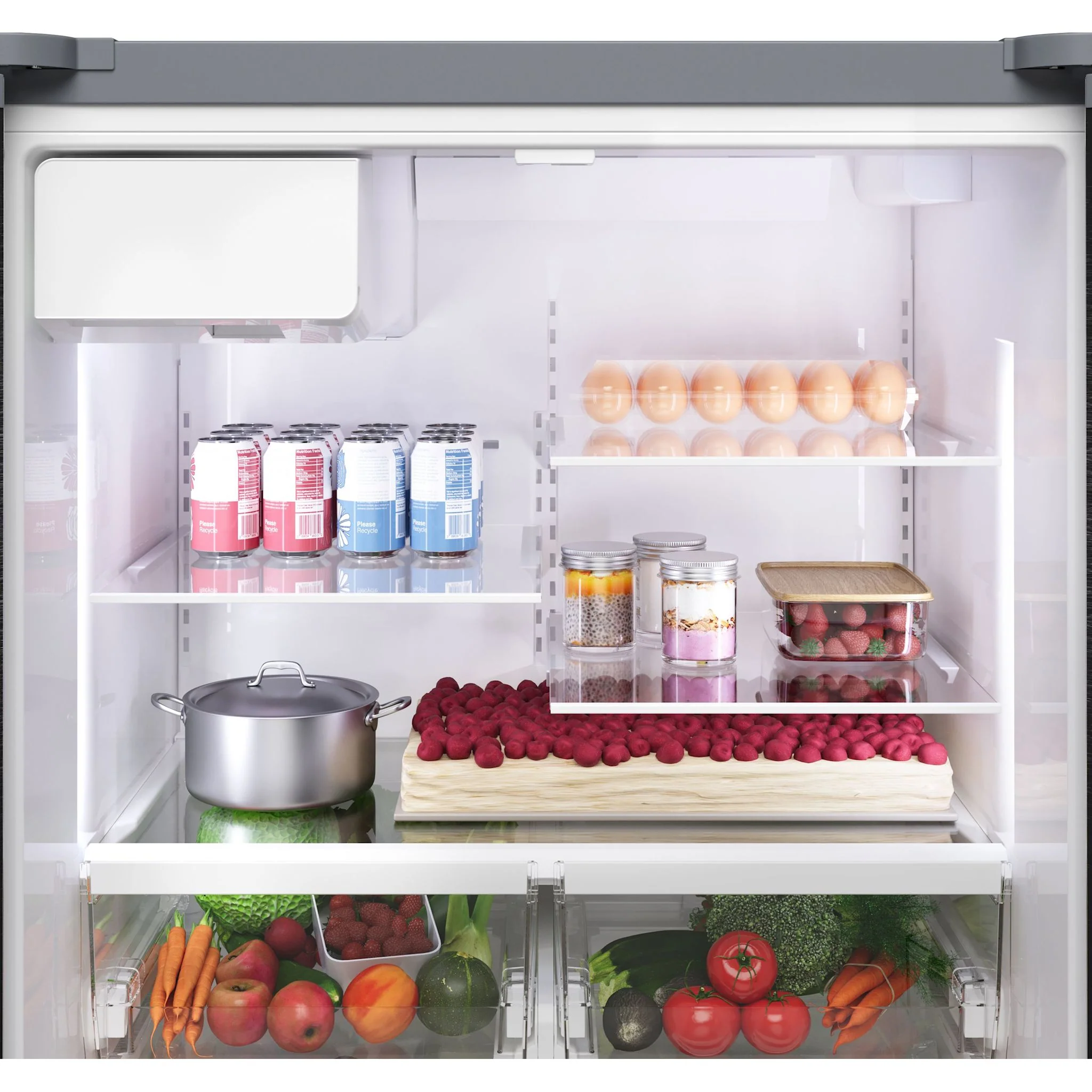 Bosch 100 Series, French Door Bottom Mount, 36'' - Brushed steel anti-fingerprint (B36CD10ENS) - Image 10