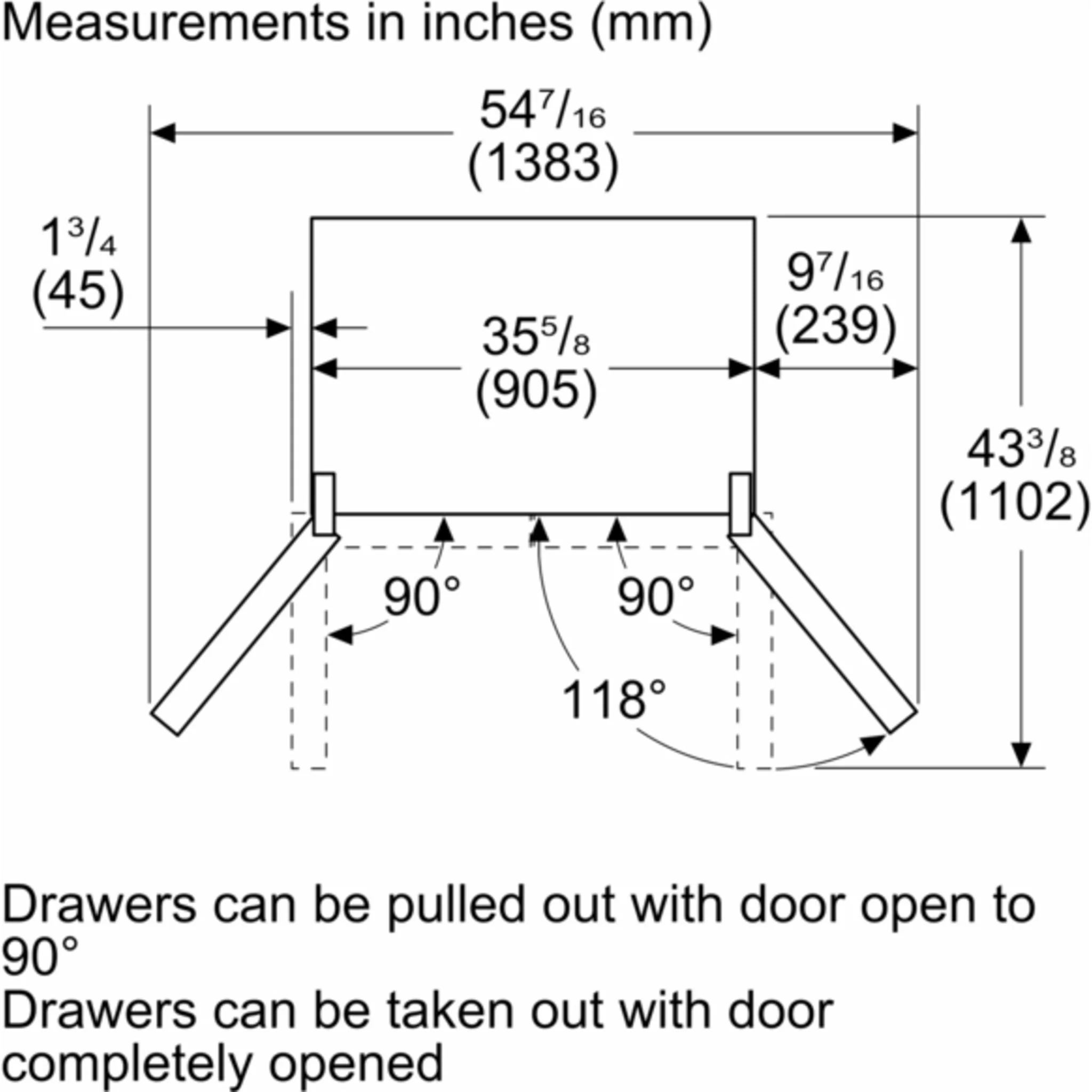 Bosch 800 Series, French Door Bottom Mount, 36'' - Stainless Steel (B36CL80ENS) - Image 16