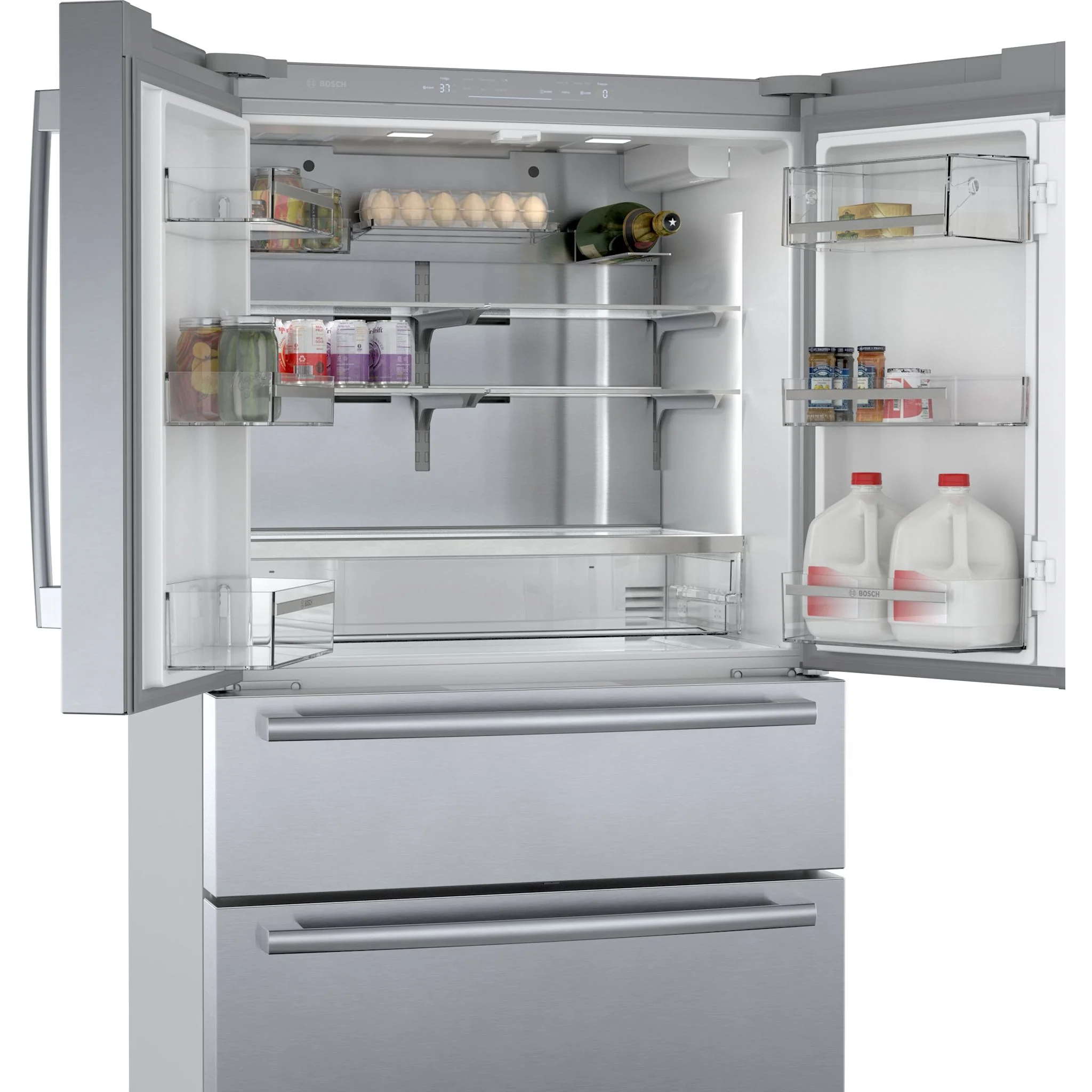 Bosch 800 Series, French Door Bottom Mount, 36'' - Stainless Steel (B36CL80SNS) - Image 5