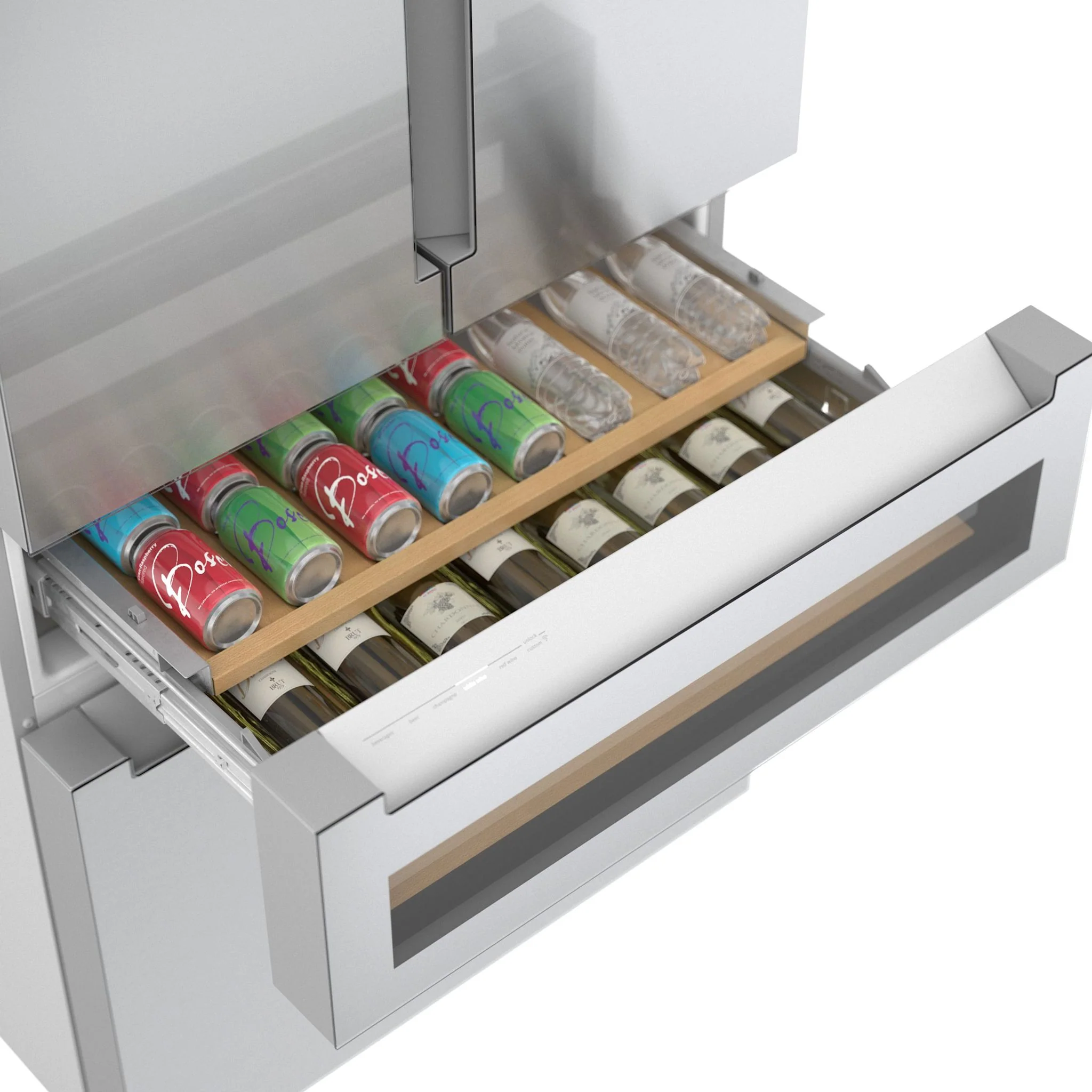 Bosch 800 Series, French Door Bottom Mount Refrigerator, Glass door, 36'' - Stainless Steel (B36CL81ENG) - Image 8