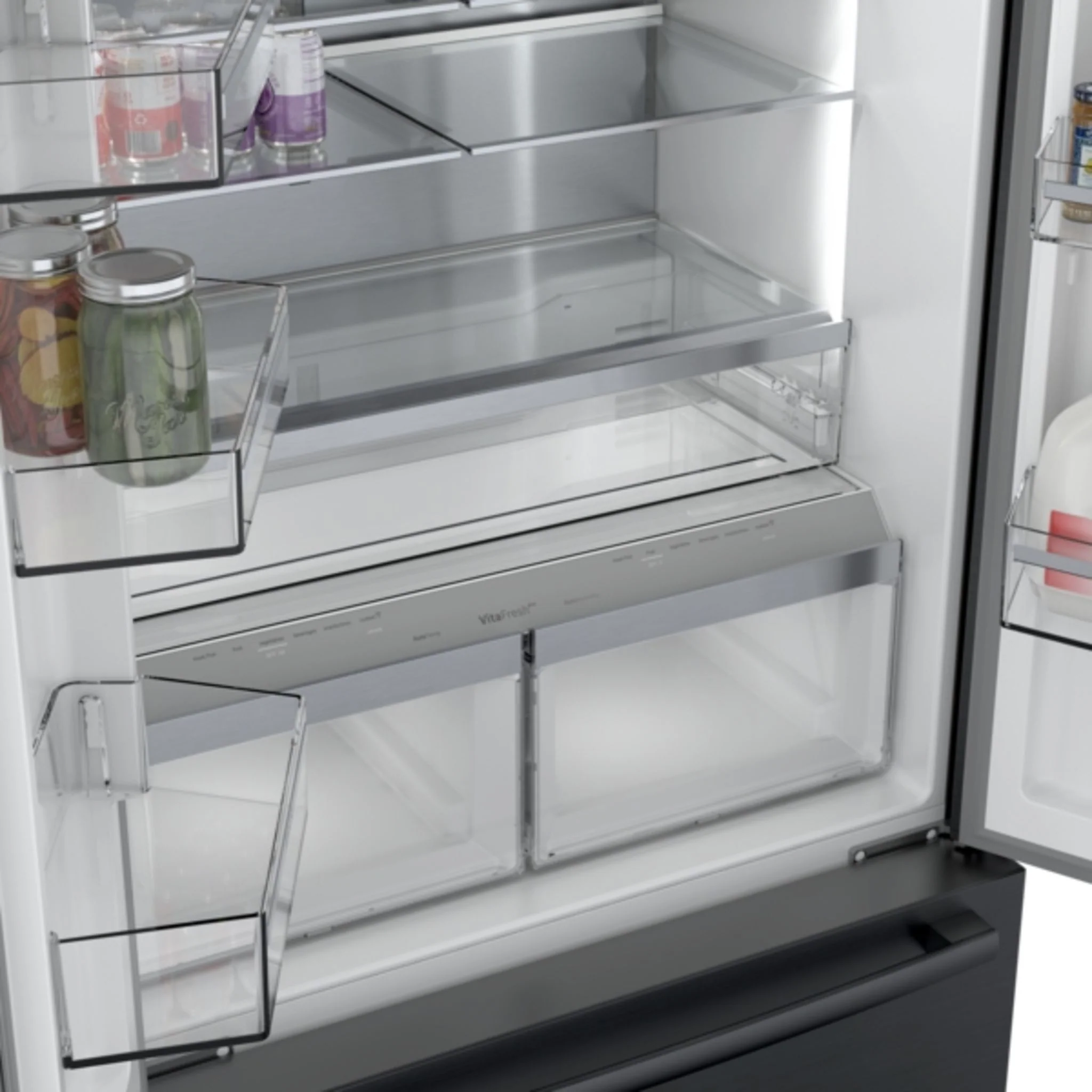 Bosch 800 Series, French Door Bottom Mount, 36'' - Black Stainless Steel (B36CT80SNB) - Image 5