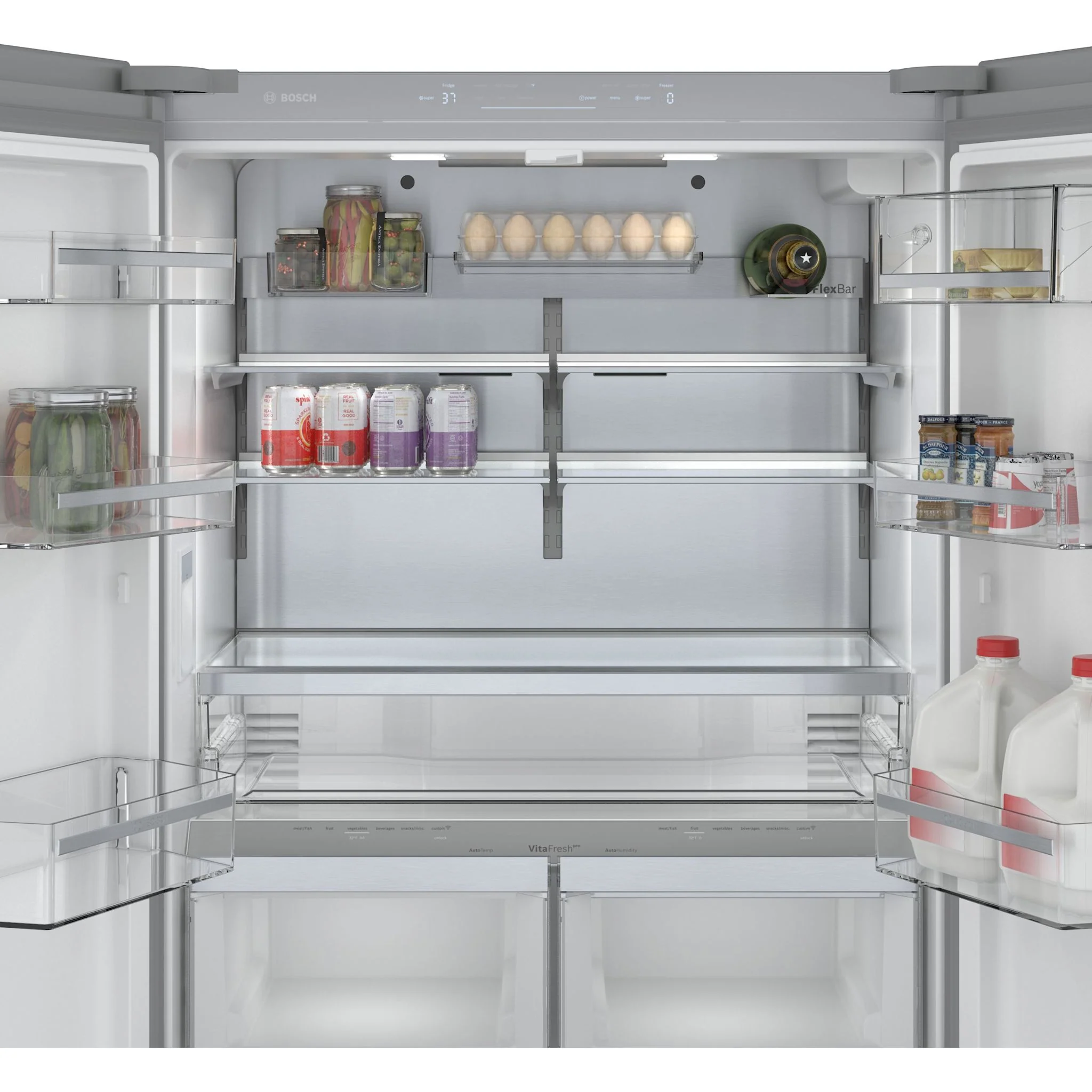 Bosch 800 Series, French Door Bottom Mount, 36'' - Stainless Steel (B36CT80SNS) - Image 16