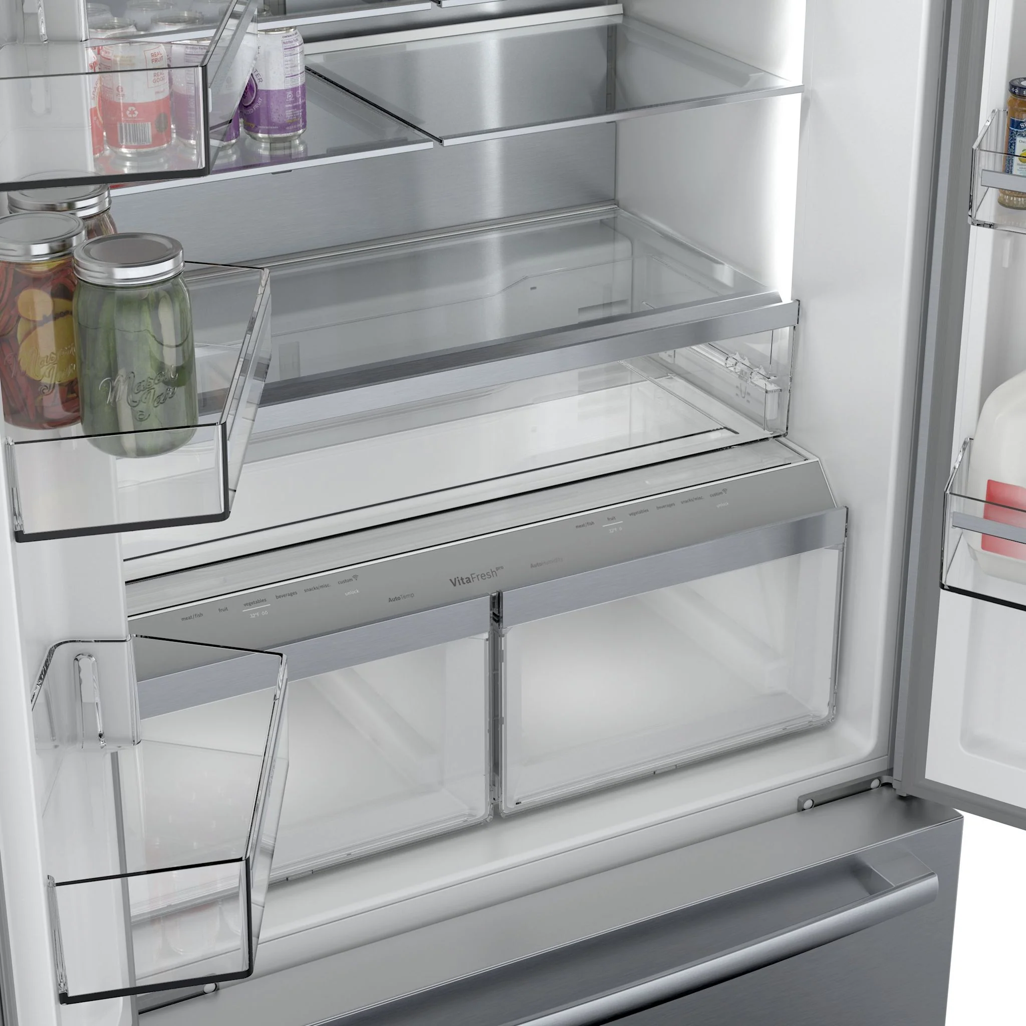 Bosch 800 Series, French Door Bottom Mount, 36'' - Stainless Steel (B36CT80SNS) - Image 17