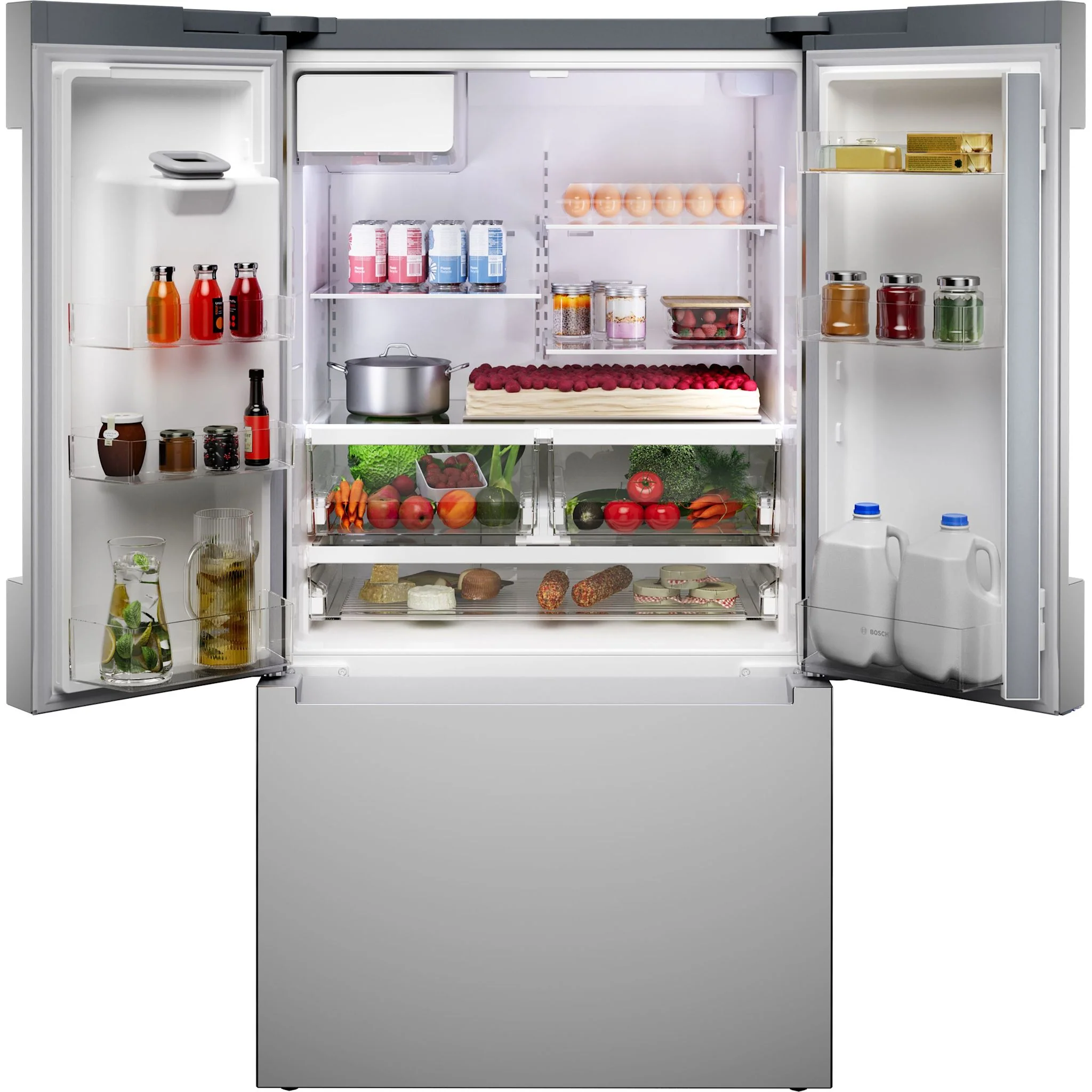 Bosch 100 Series, French Door Bottom Mount, 36'' - Stainless Steel (B36FD10ENS) - Image 6