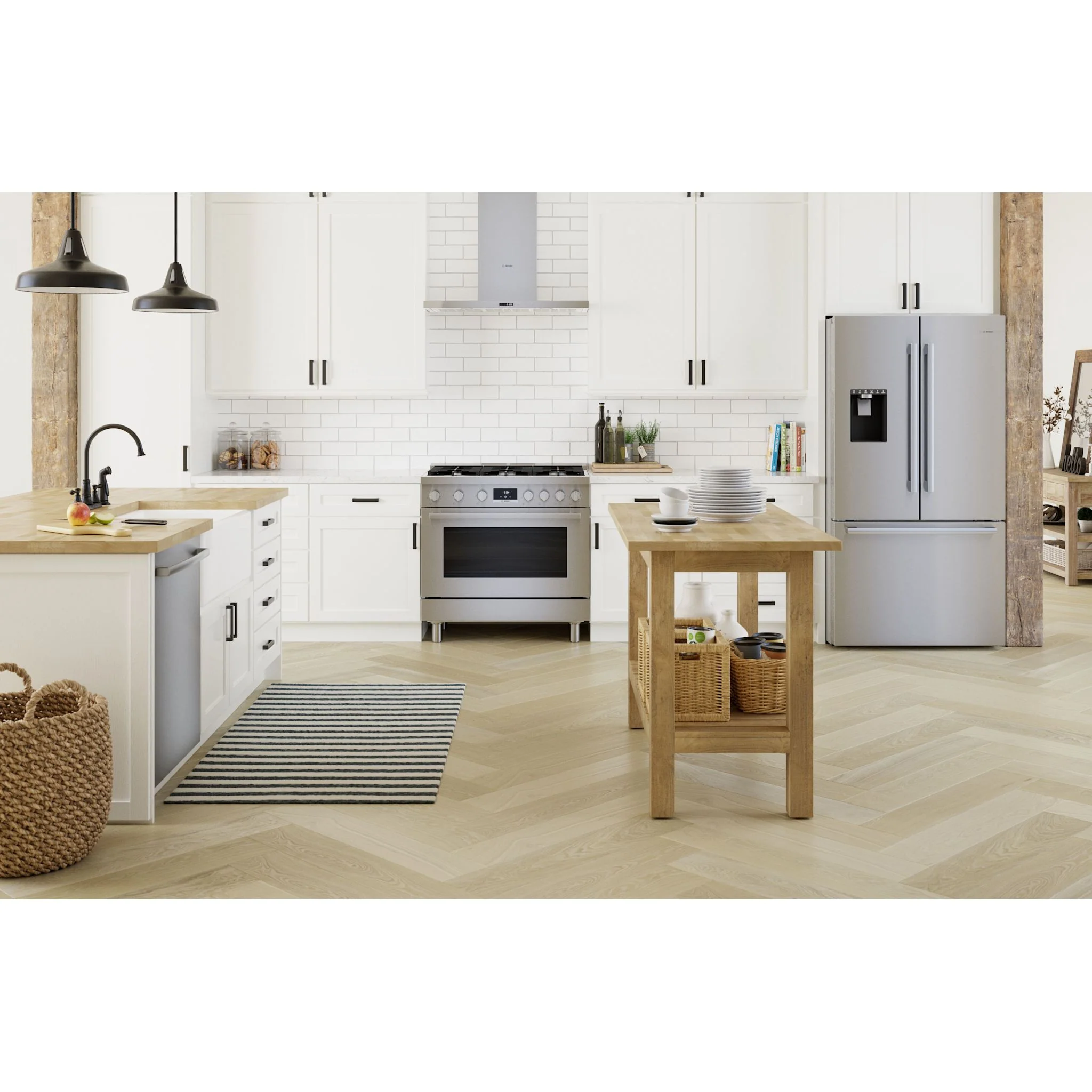 Bosch 500 Series, French Door Bottom Mount, 36'' - Stainless Steel (B36FD50SNS) - Image 13