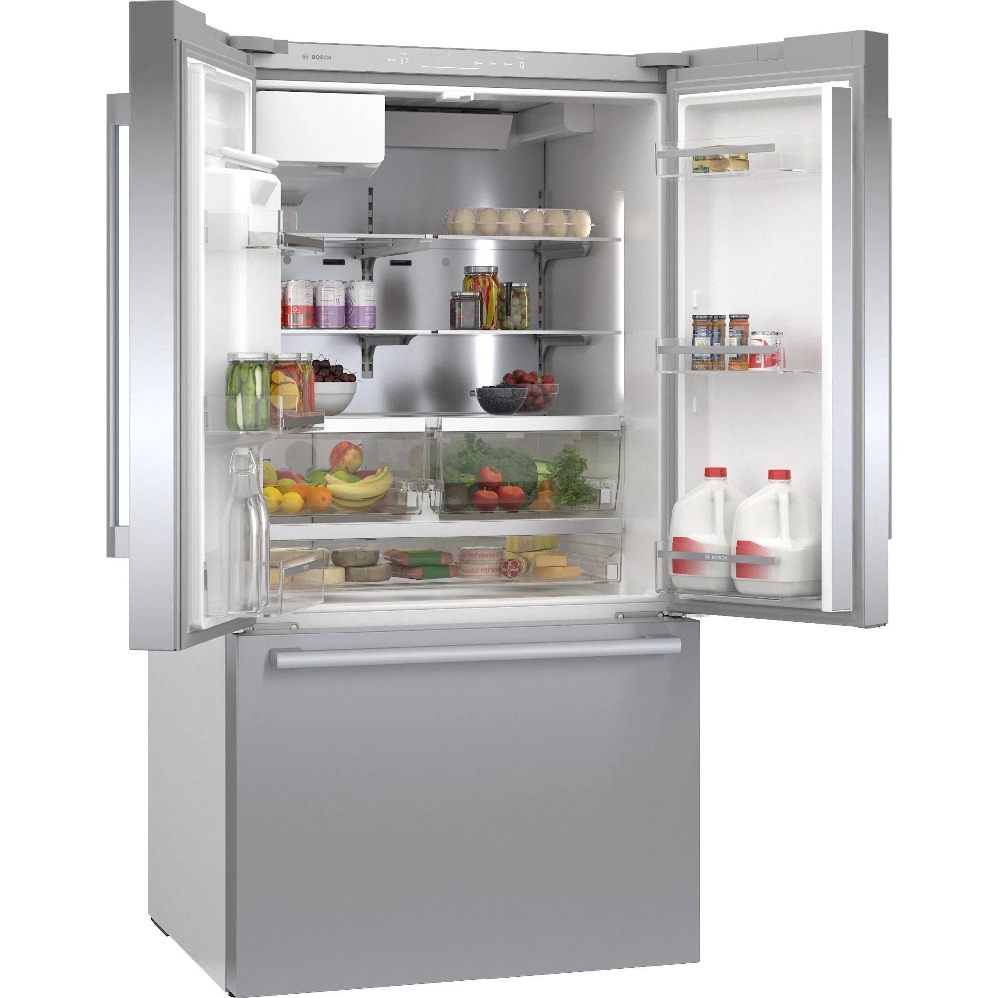 Bosch 500 Series, French Door Bottom Mount, 36'' - Stainless Steel (B36FD50SNS) - Image 5