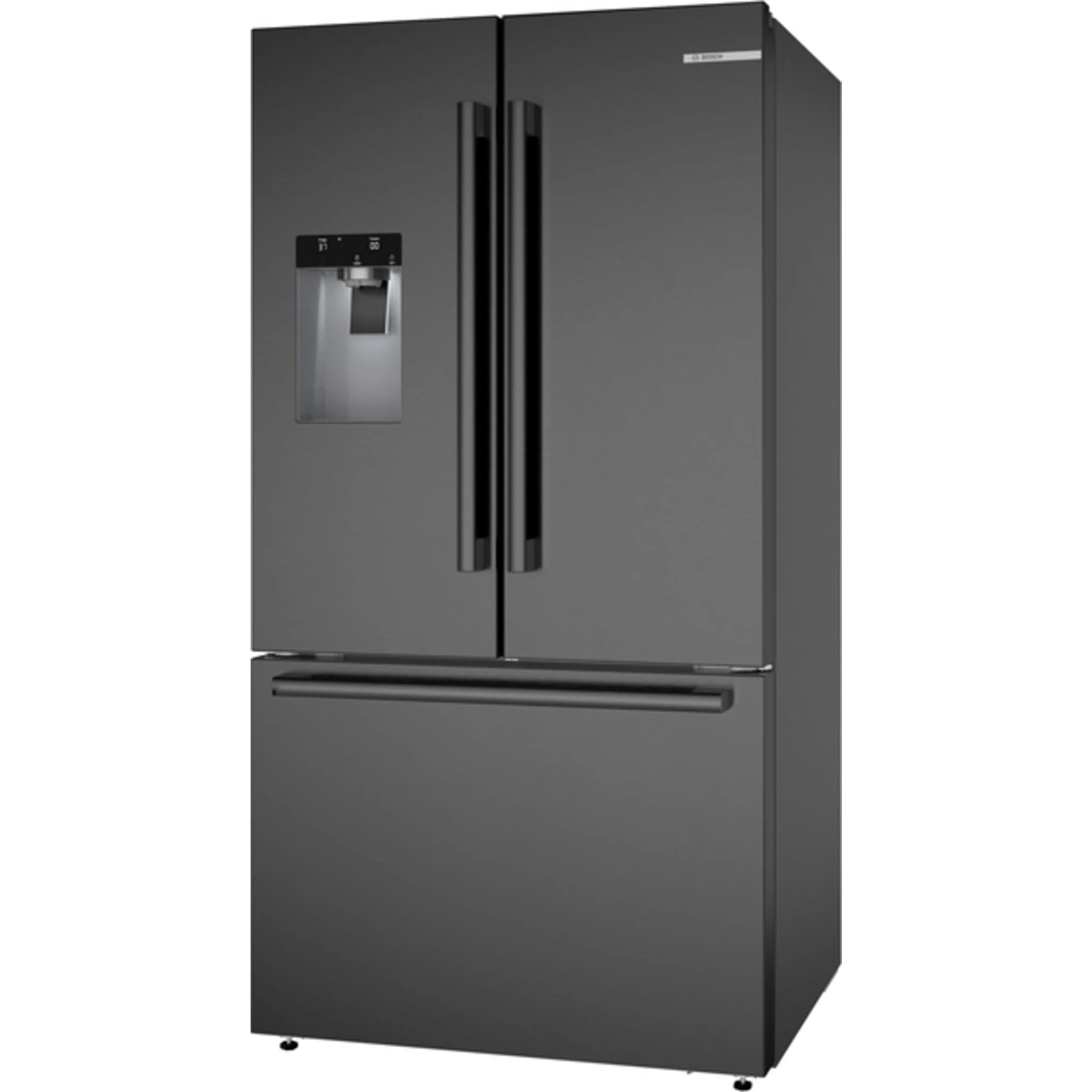 Bosch 500 Series, French Door Bottom Mount, 36'' - Brushed Black Steel Anto-Fingerprint (B36FD52SNB) - Image 2