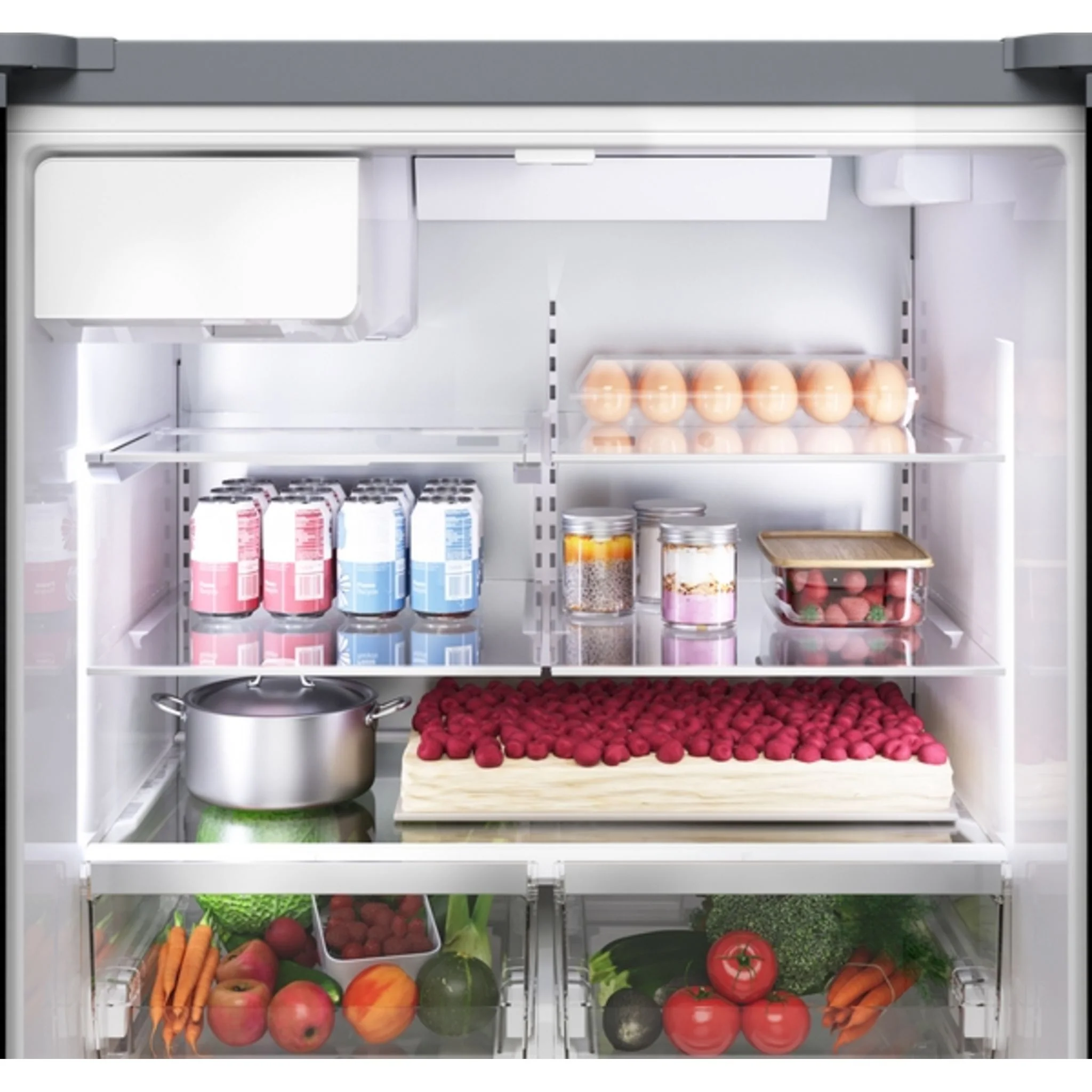 Bosch 500 Series, French Door Bottom Mount, 36'' - Brushed Black Steel Anto-Fingerprint (B36FD52SNB) - Image 8