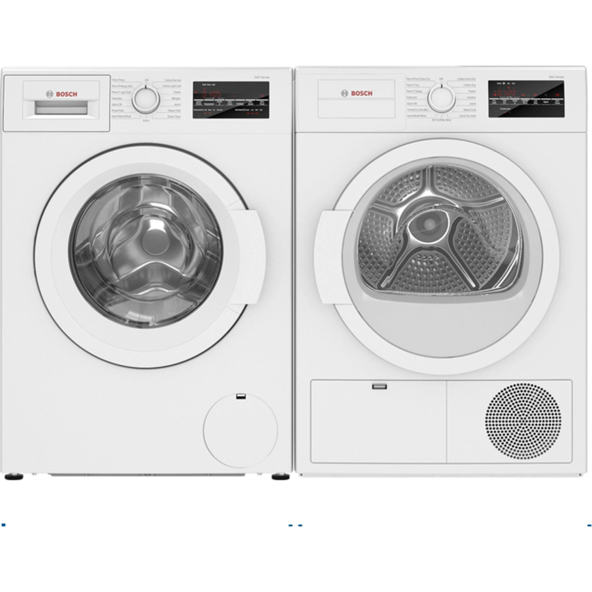 Bosch Front Load Pair (WGA12400UC-WTG86403UC) - White