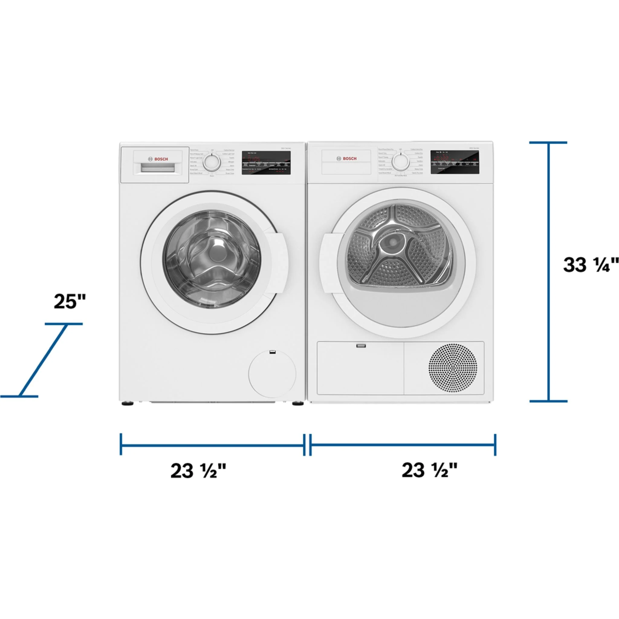 Bosch Front Load Pair (WGA12400UC-WTG86403UC) - White - Image 2