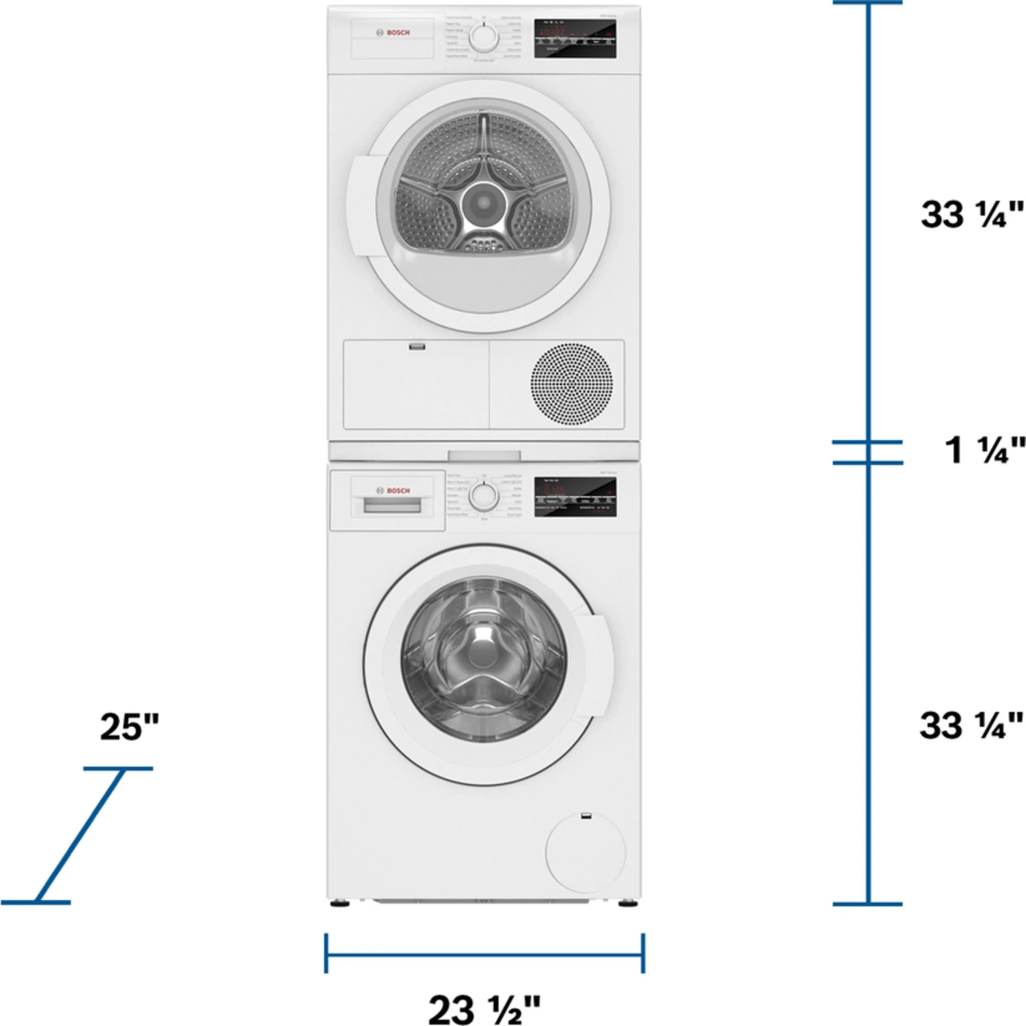 Bosch Front Load Pair (WGA12400UC-WTG86403UC) - White - Image 4
