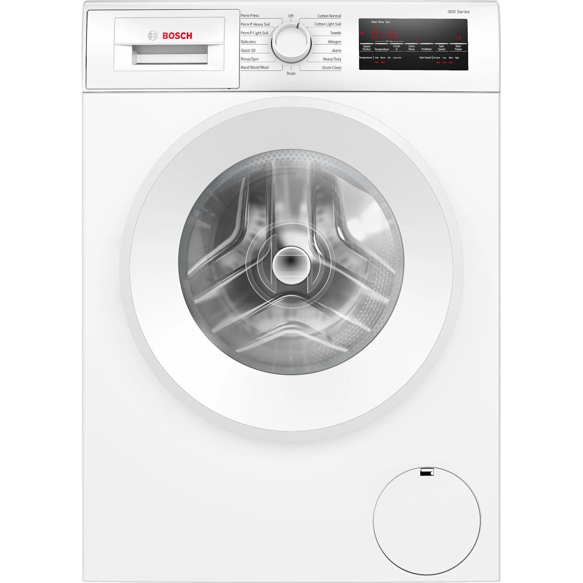 Bosch 300 Series, Compact Washer - White (WGA14400UC)