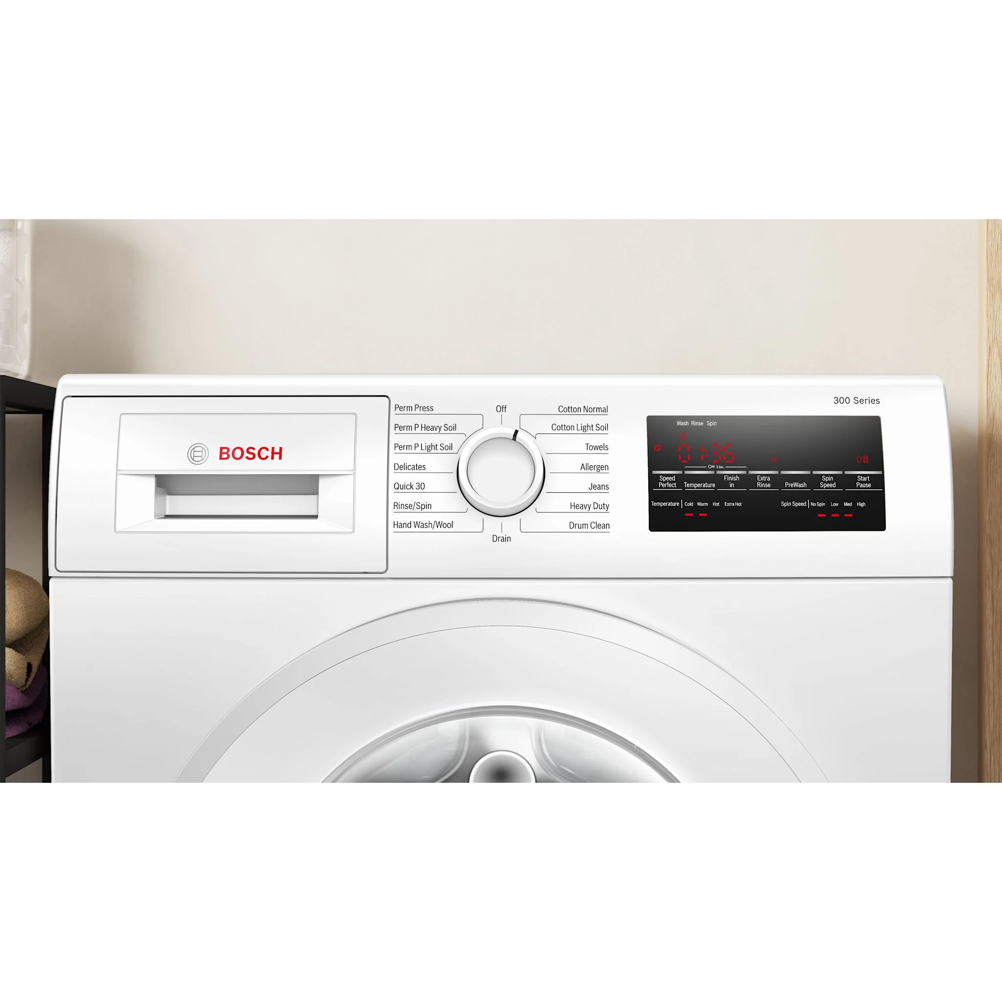 Bosch 300 Series, Compact Washer - White (WGA14400UC) - Image 4