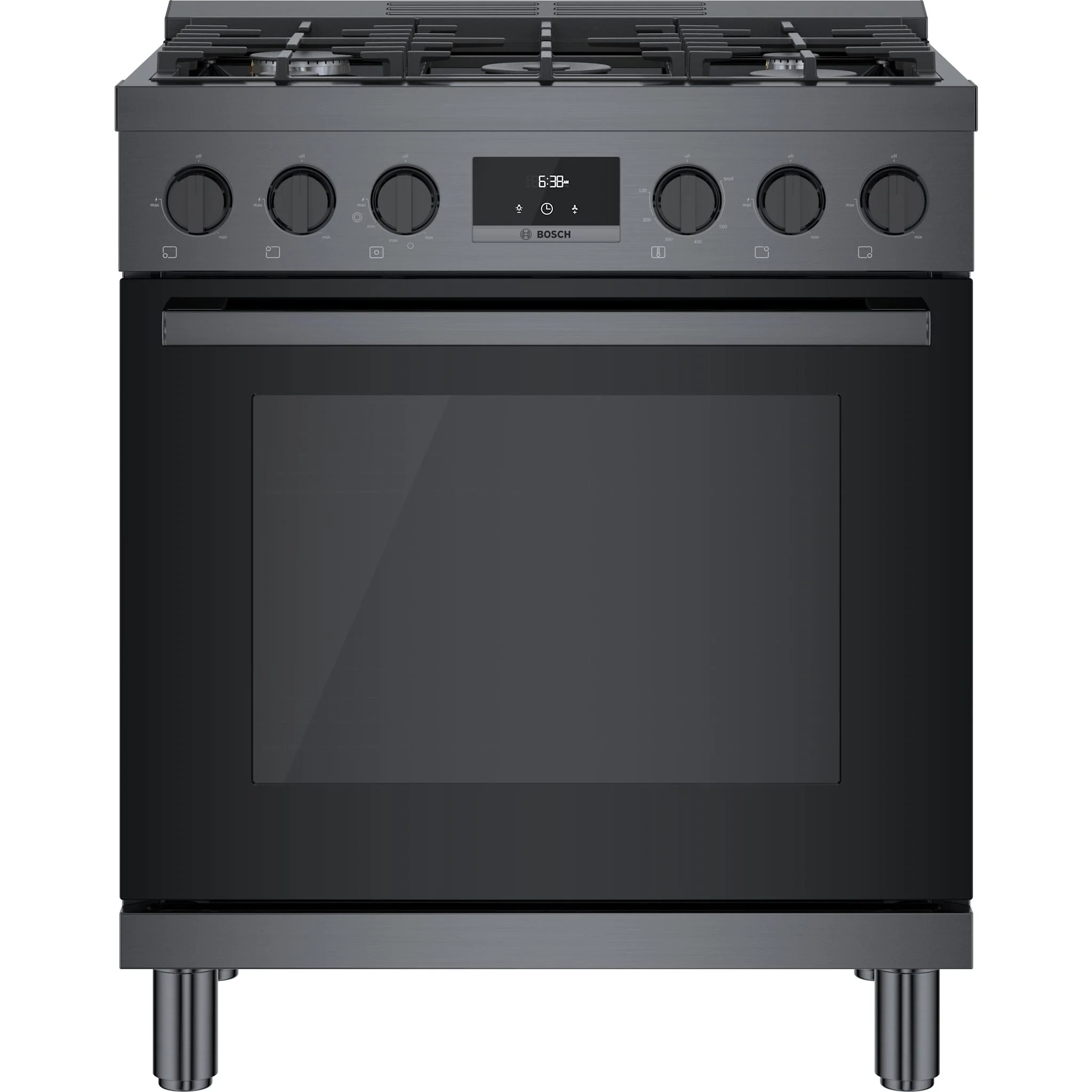 Bosch 800 Series, Gas Freestanding Range, 30'' - Black Stainless Steel (HGS8045UC)