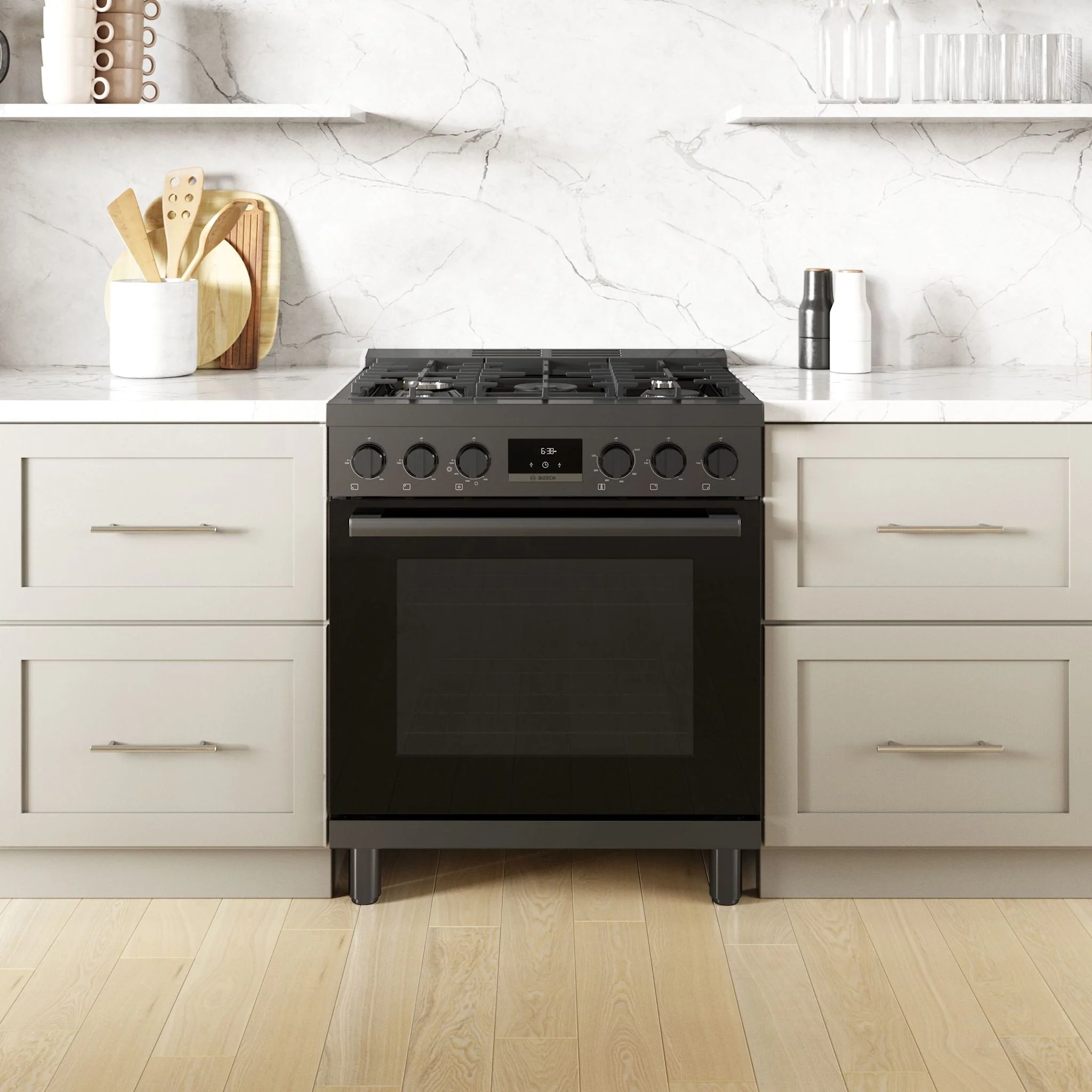 Bosch 800 Series, Gas Freestanding Range, 30'' - Black Stainless Steel (HGS8045UC) - Image 19