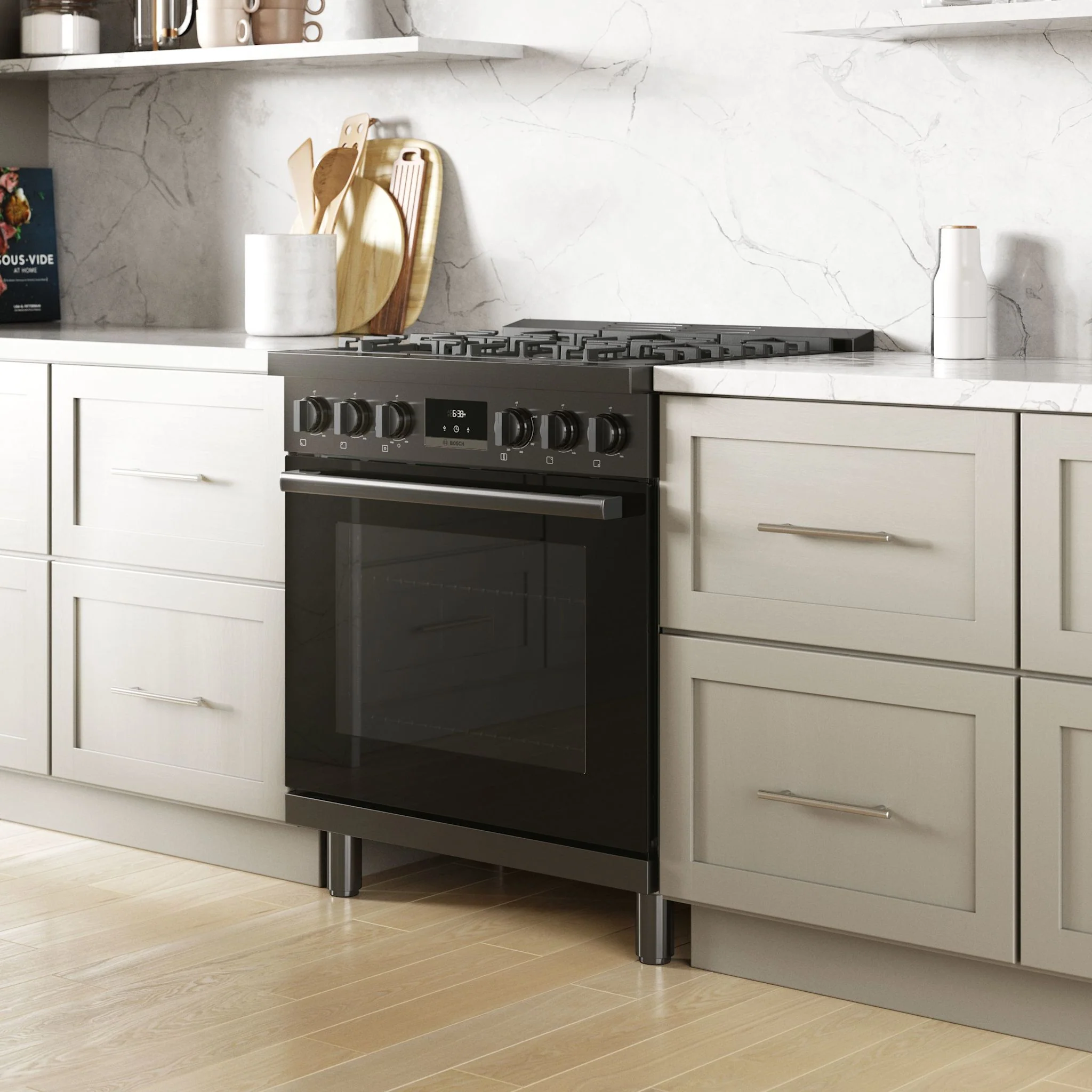 Bosch 800 Series, Gas Freestanding Range, 30'' - Black Stainless Steel (HGS8045UC) - Image 20