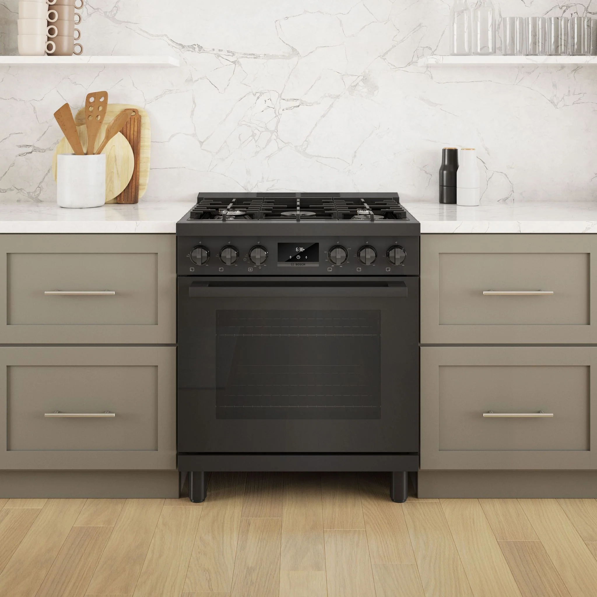Bosch 800 Series, Gas Freestanding Range, 30'' - Black Stainless Steel (HGS8045UC) - Image 21
