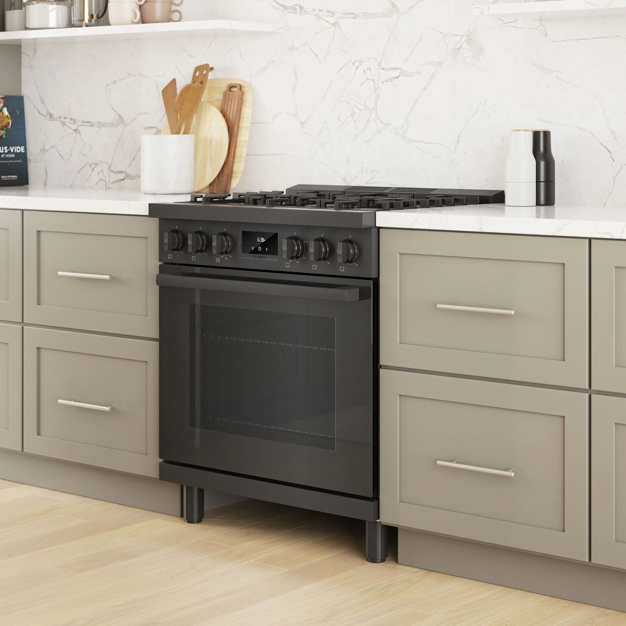 Bosch 800 Series, Gas Freestanding Range, 30'' - Black Stainless Steel (HGS8045UC) - Image 23