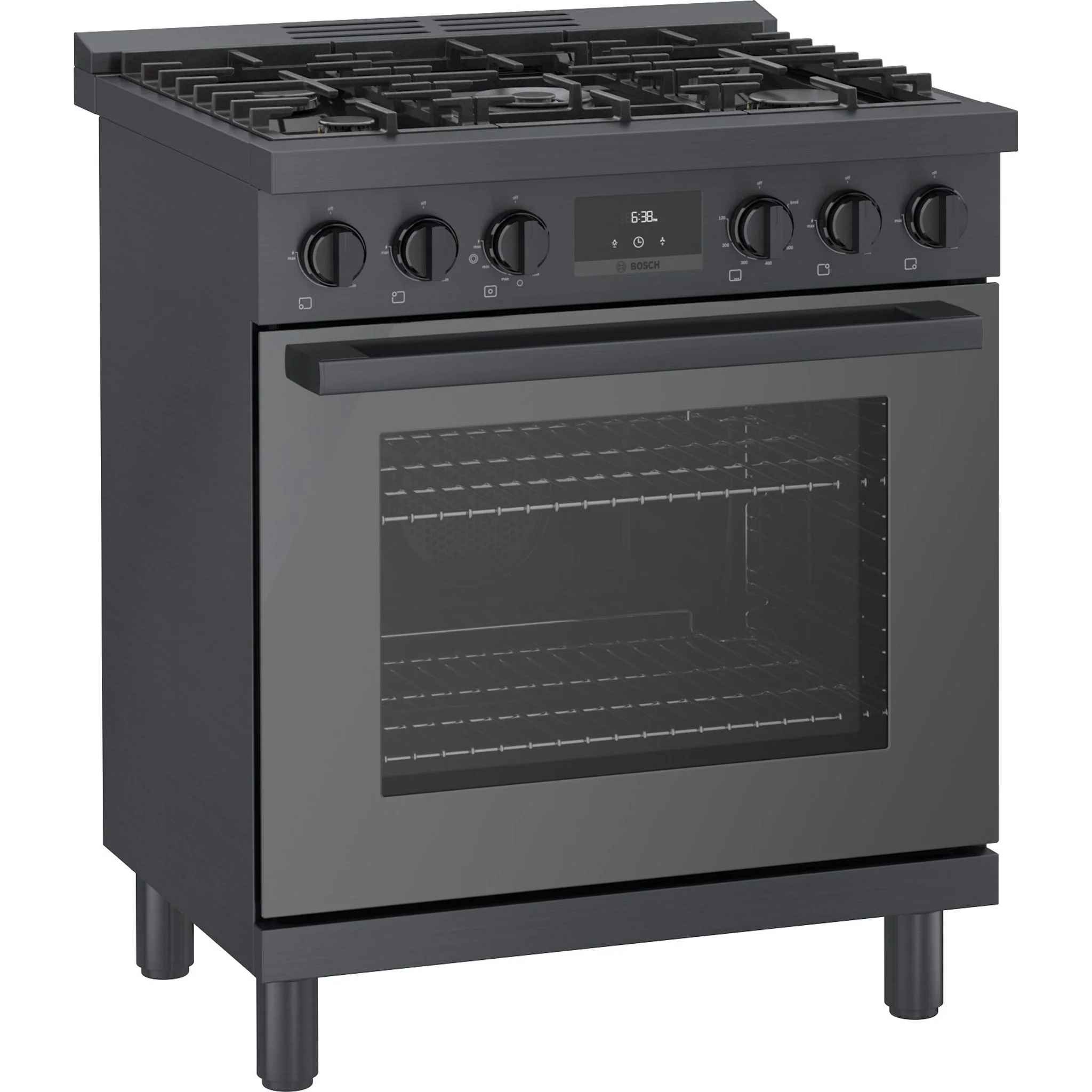 Bosch 800 Series, Gas Freestanding Range, 30'' - Black Stainless Steel (HGS8045UC) - Image 3