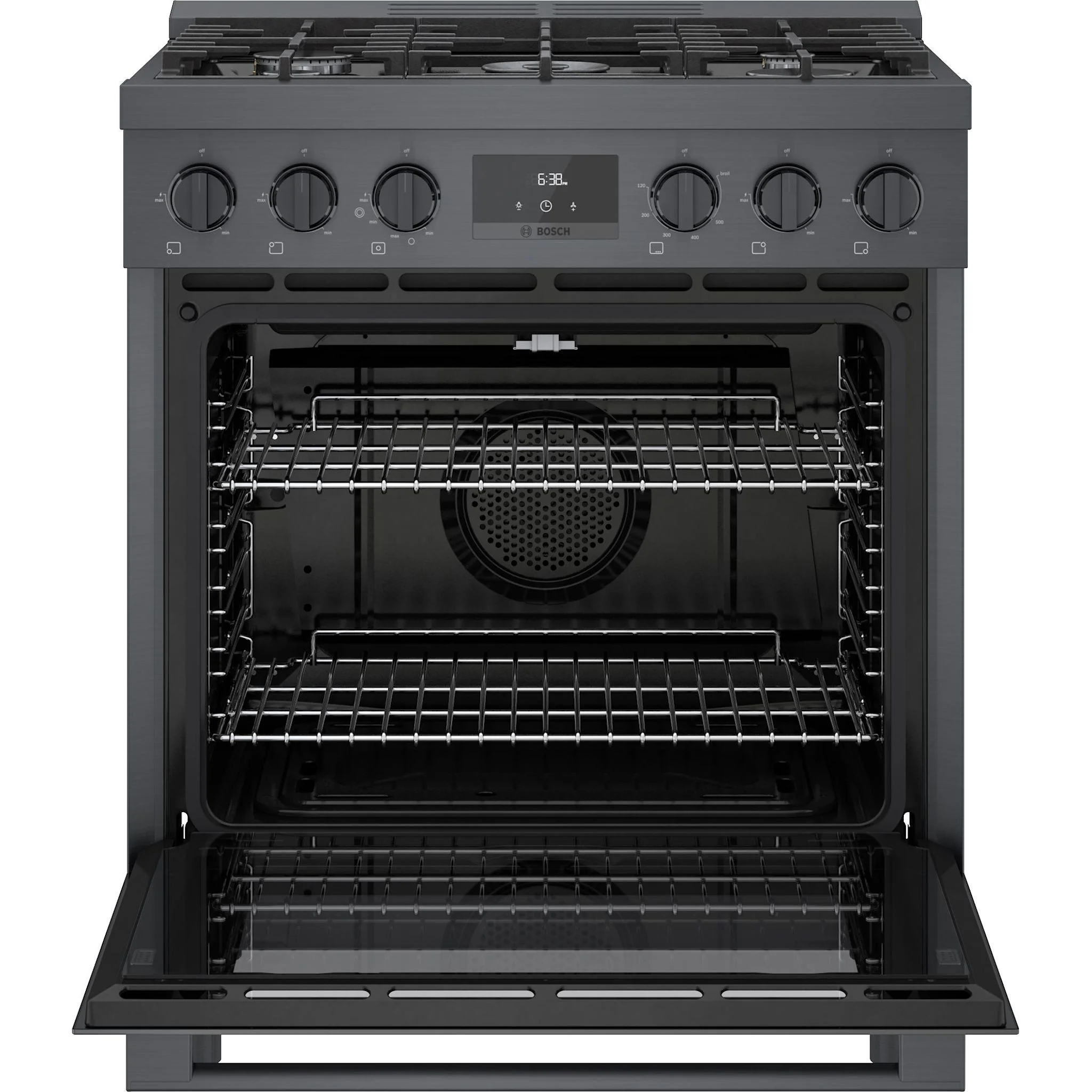 Bosch 800 Series, Gas Freestanding Range, 30'' - Black Stainless Steel (HGS8045UC) - Image 9