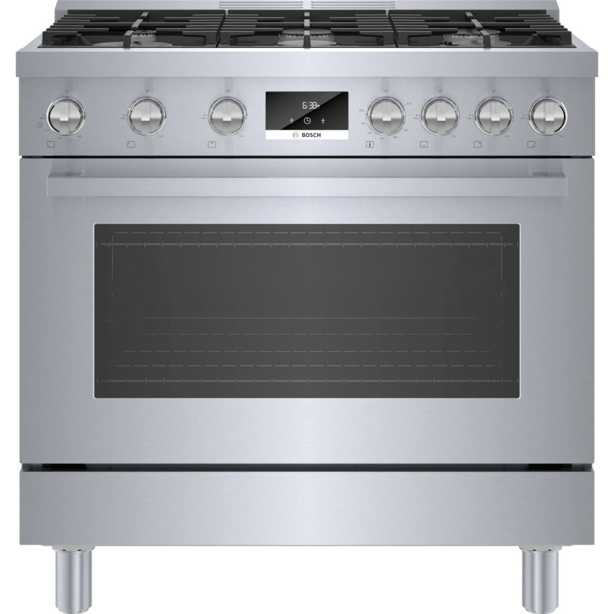 Bosch 800 Series, Gas Freestanding Range, 36'' - Stainless Steel (HGS8655UC)