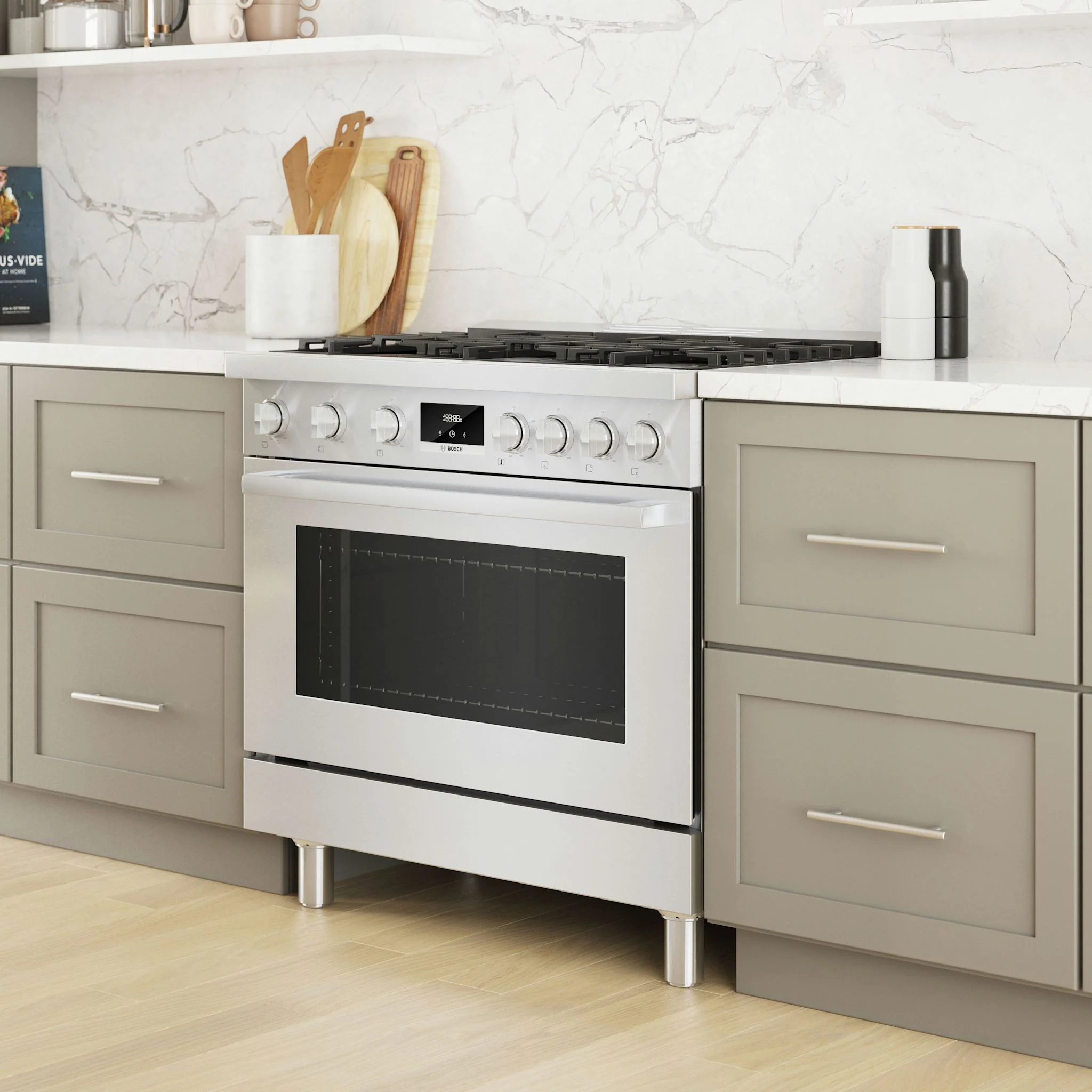 Bosch 800 Series, Gas Freestanding Range, 36'' - Stainless Steel (HGS8655UC) - Image 15