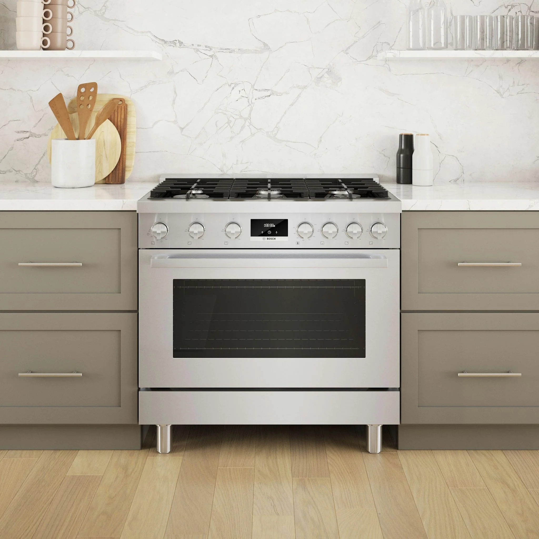 Bosch 800 Series, Gas Freestanding Range, 36'' - Stainless Steel (HGS8655UC) - Image 19