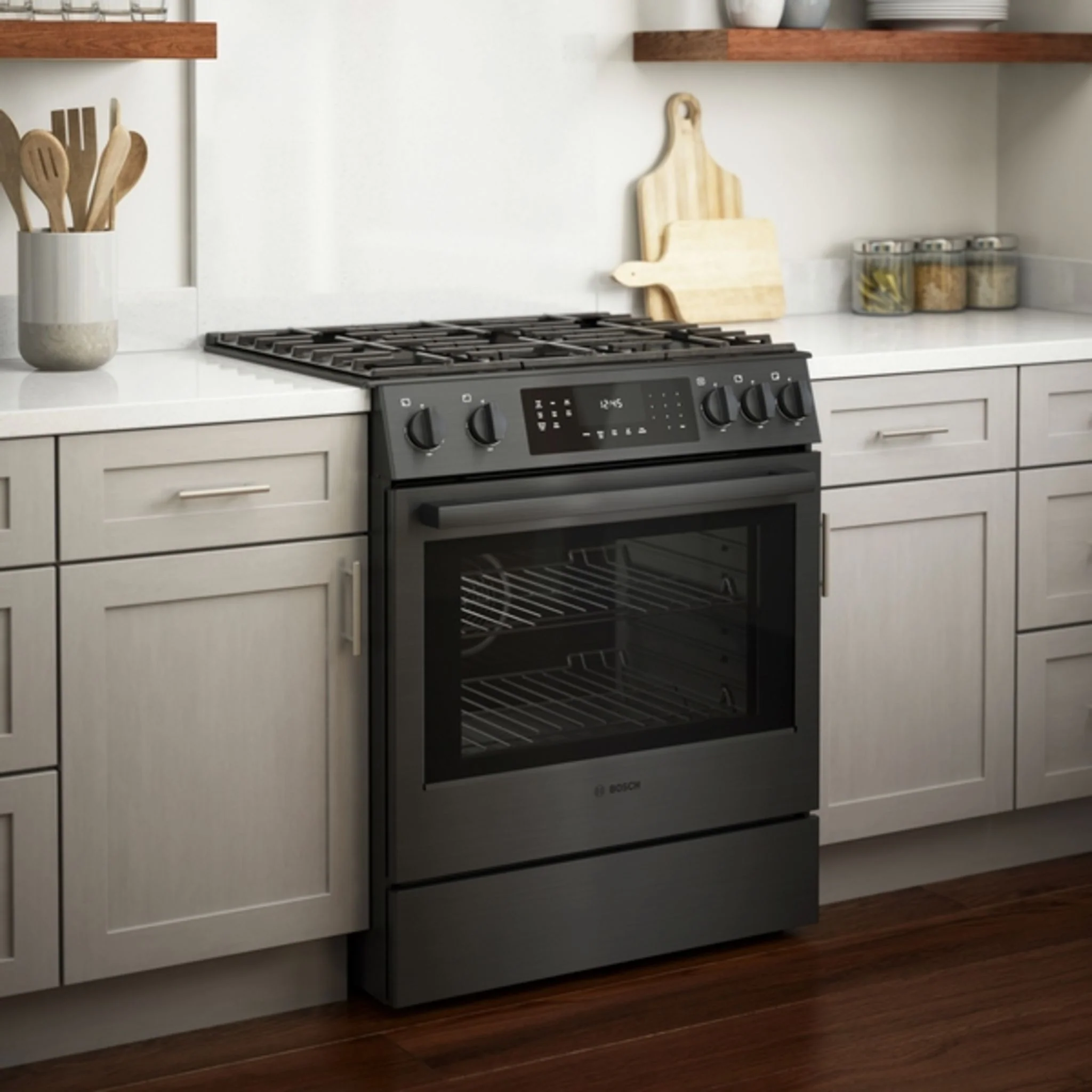 Bosch 800 Series, Gas Slide-in Range, 30'' - Black Stainless Steel (HGI8046UC) - Image 10