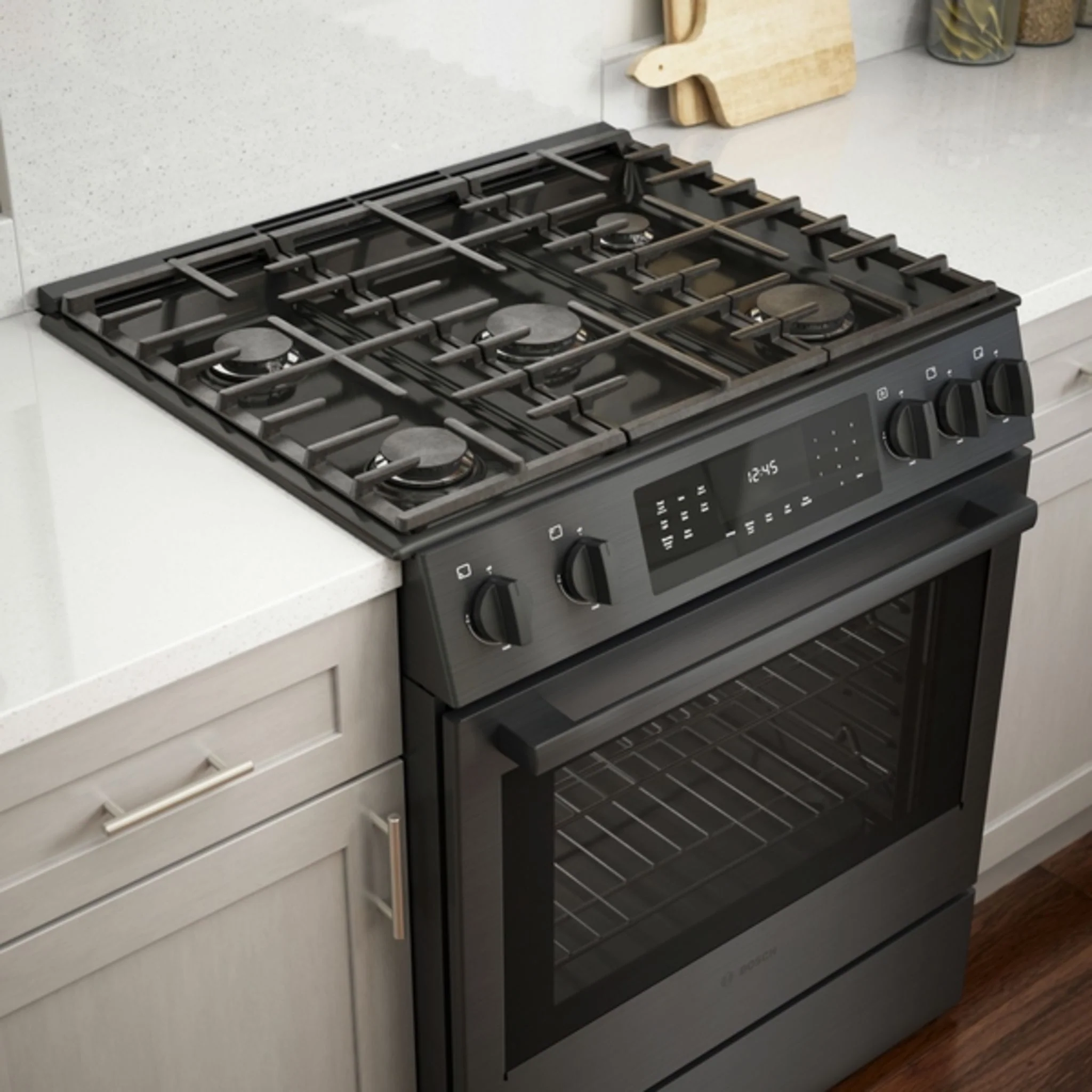 Bosch 800 Series, Gas Slide-in Range, 30'' - Black Stainless Steel (HGI8046UC) - Image 11