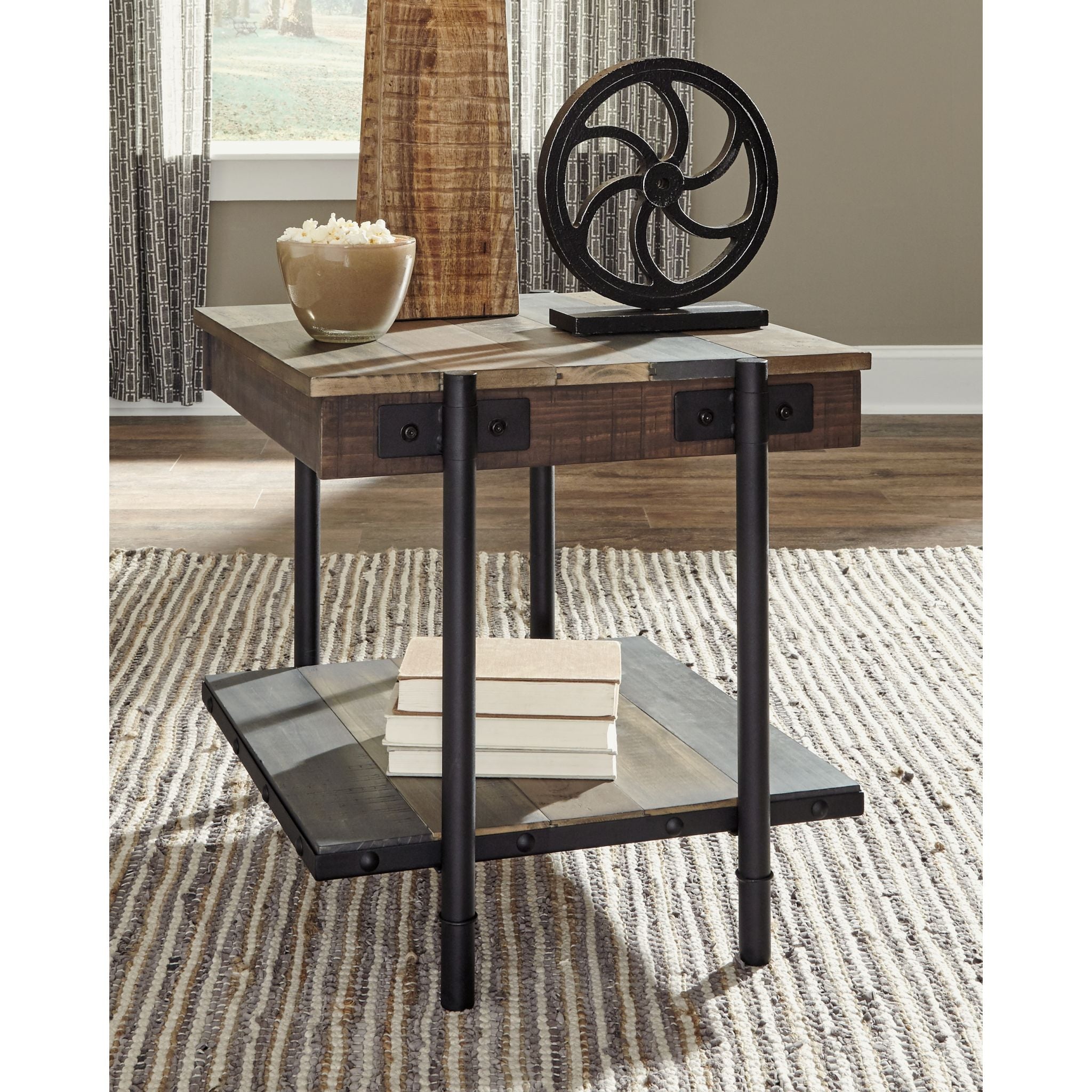 Bostweil End Table - Brown/Black - Image 2