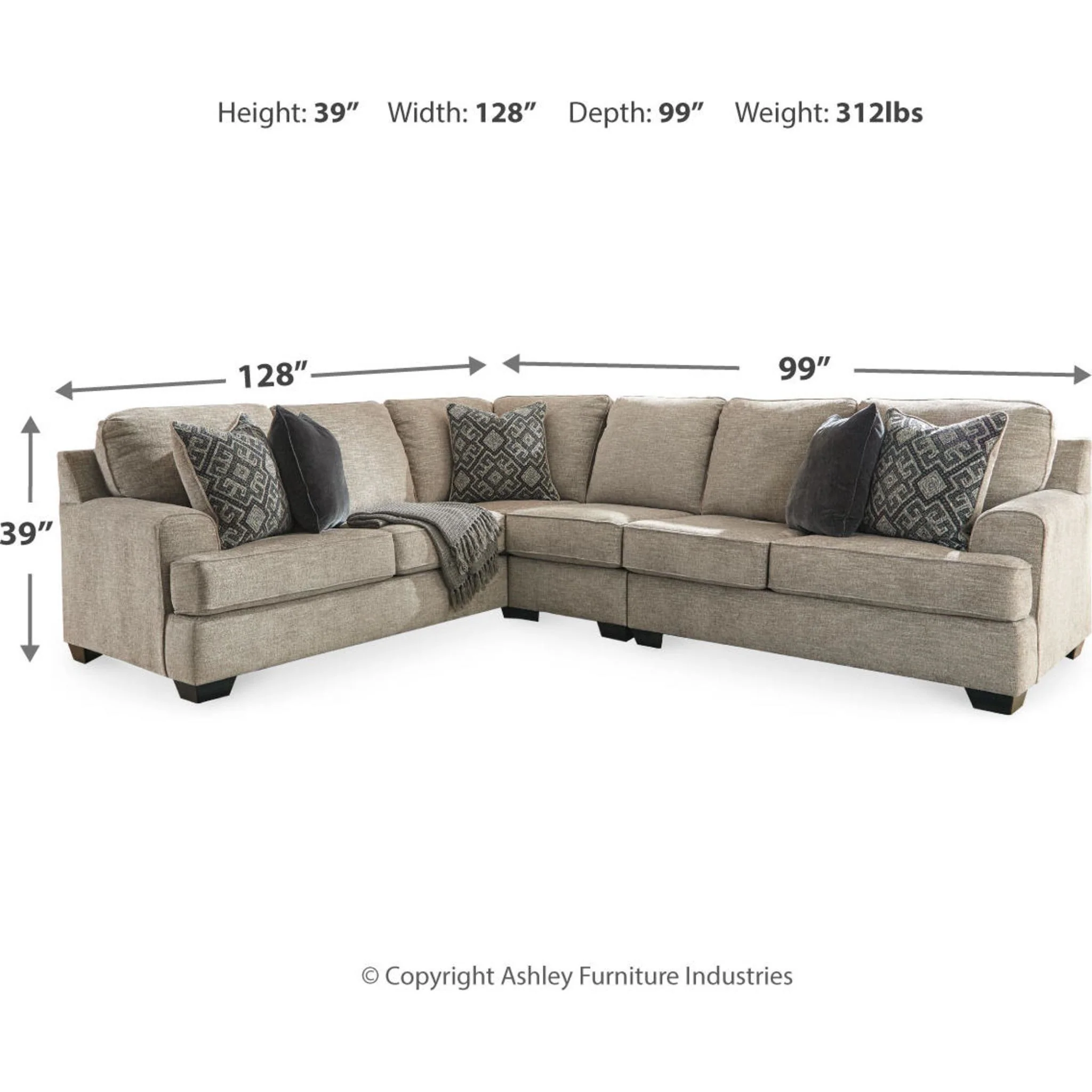Bovarian 3 Piece Sectional - Image 32