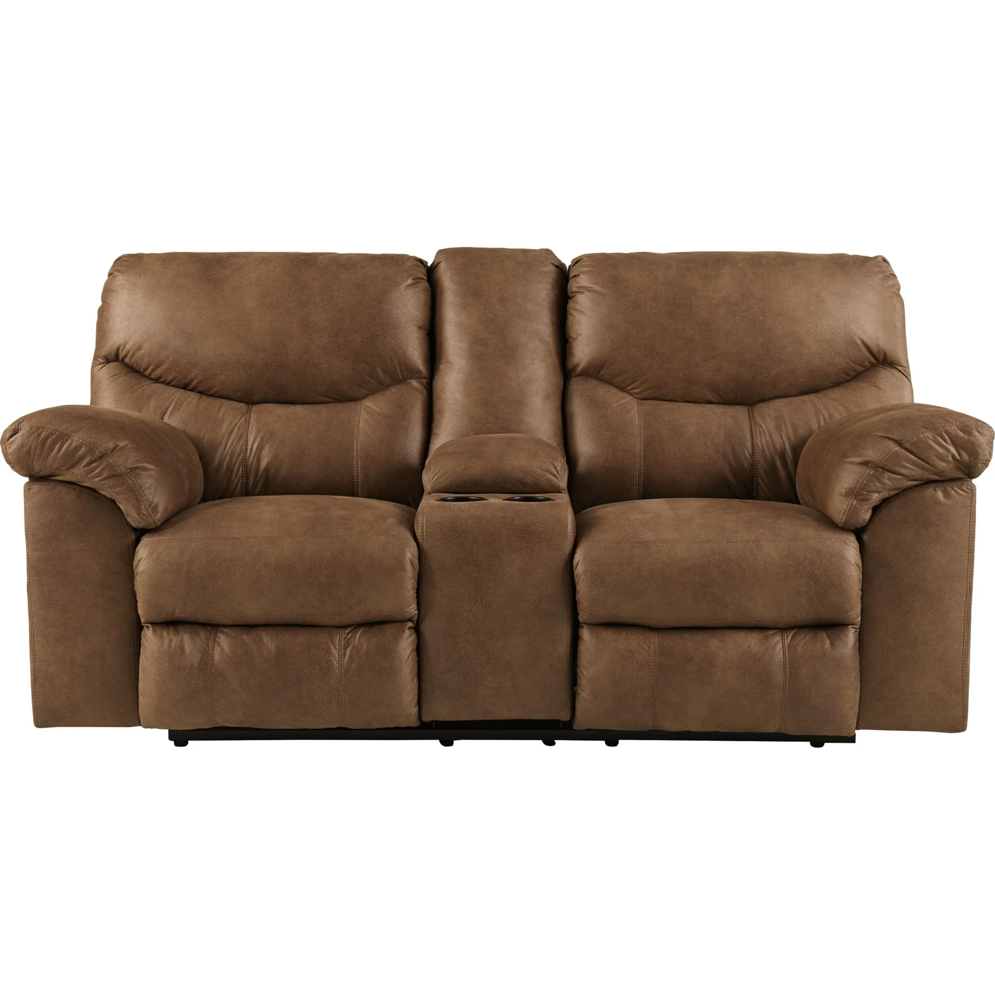 Boxberg Reclining Loveseat with Console - Bark