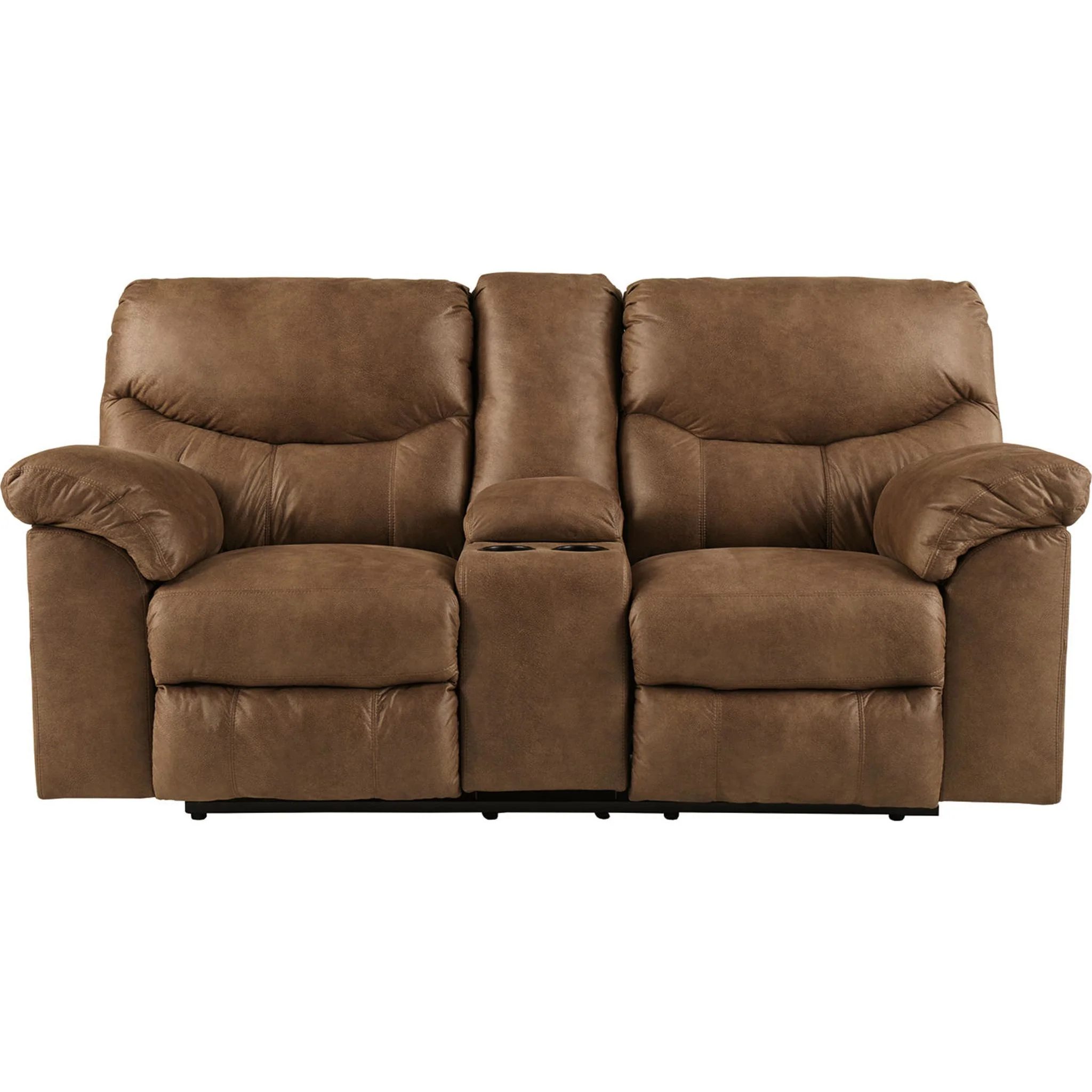 Boxberg Reclining Loveseat with Console - Bark - Image 19
