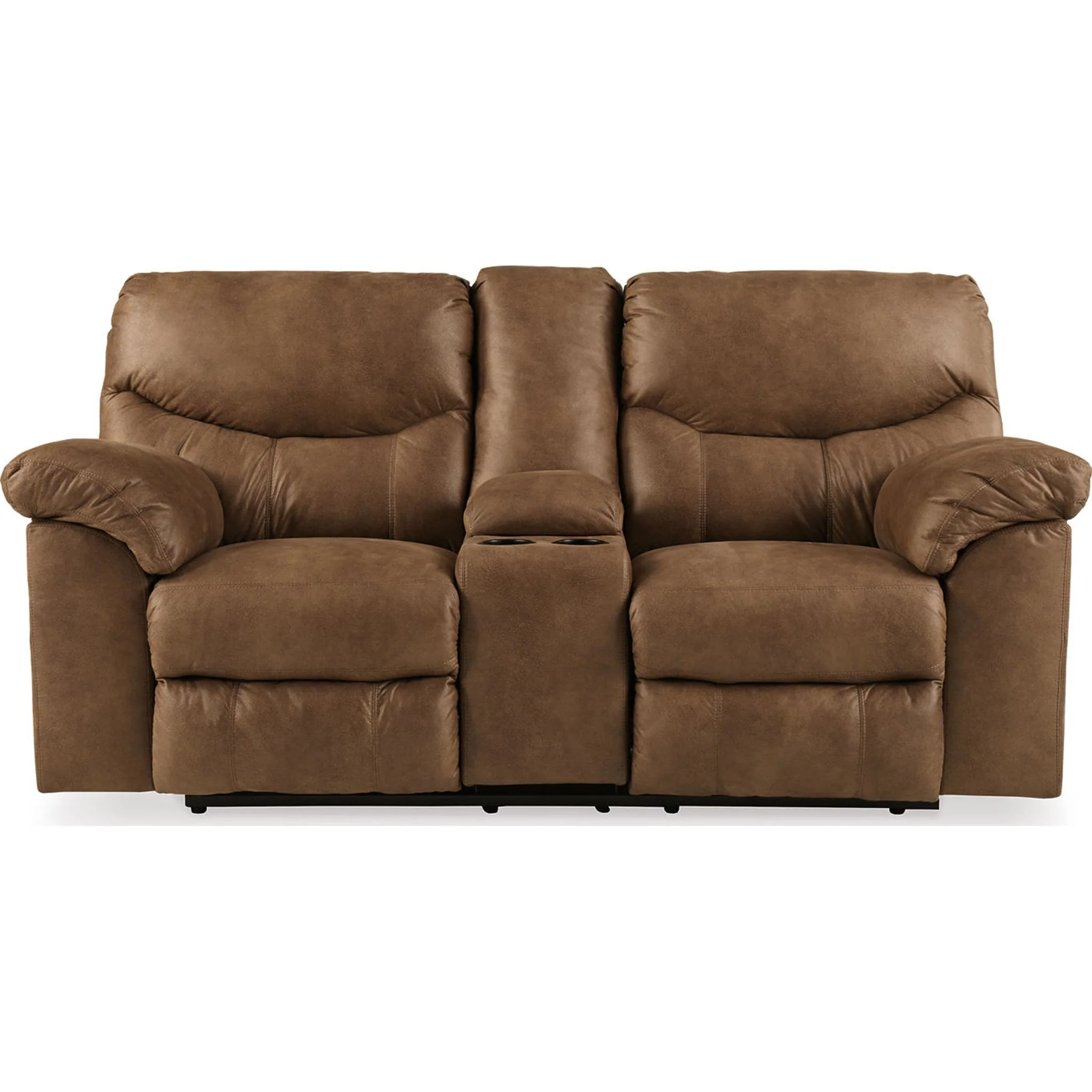 Boxberg Reclining Loveseat with Console - Bark - Image 21