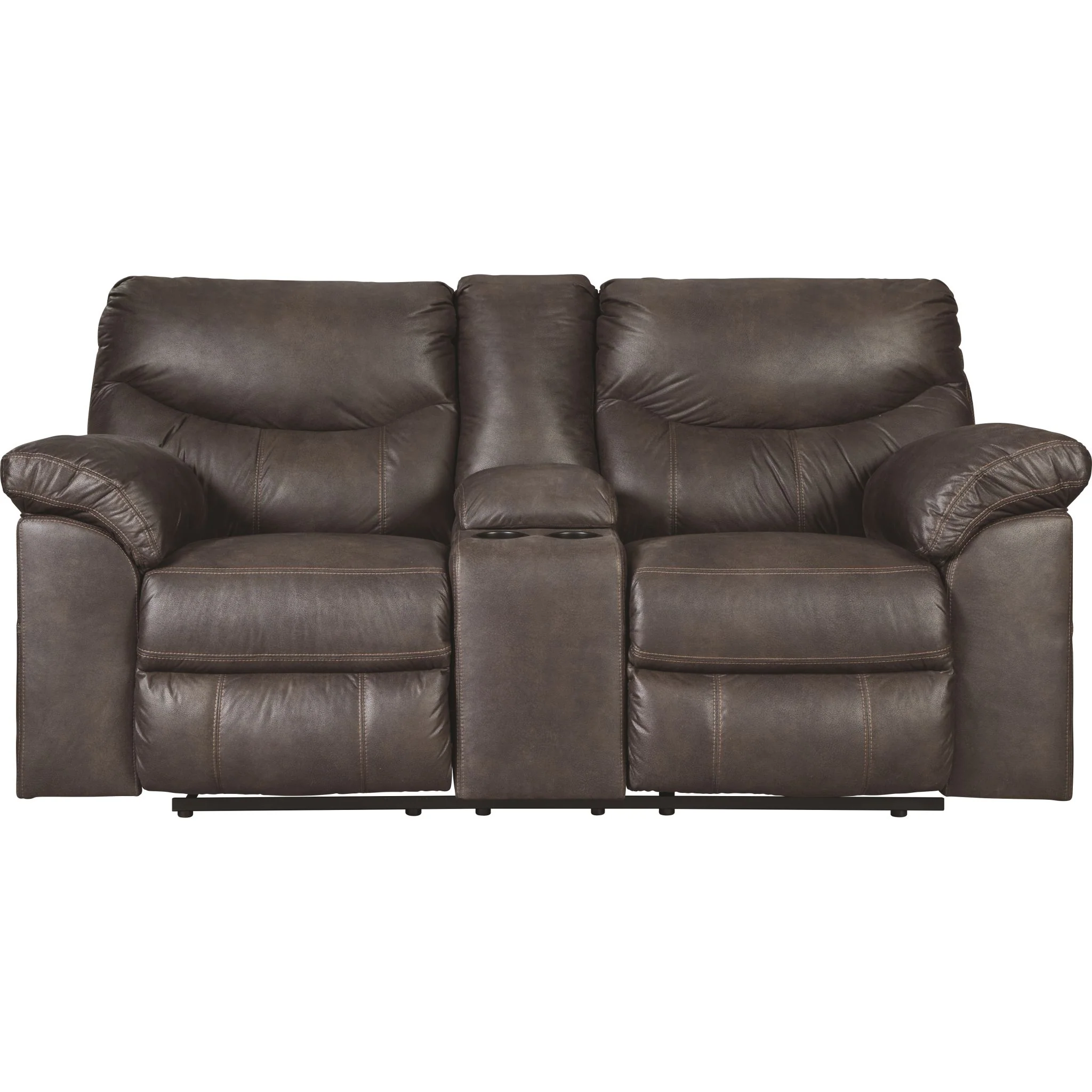 Boxberg Reclining Loveseat with Console - Teak