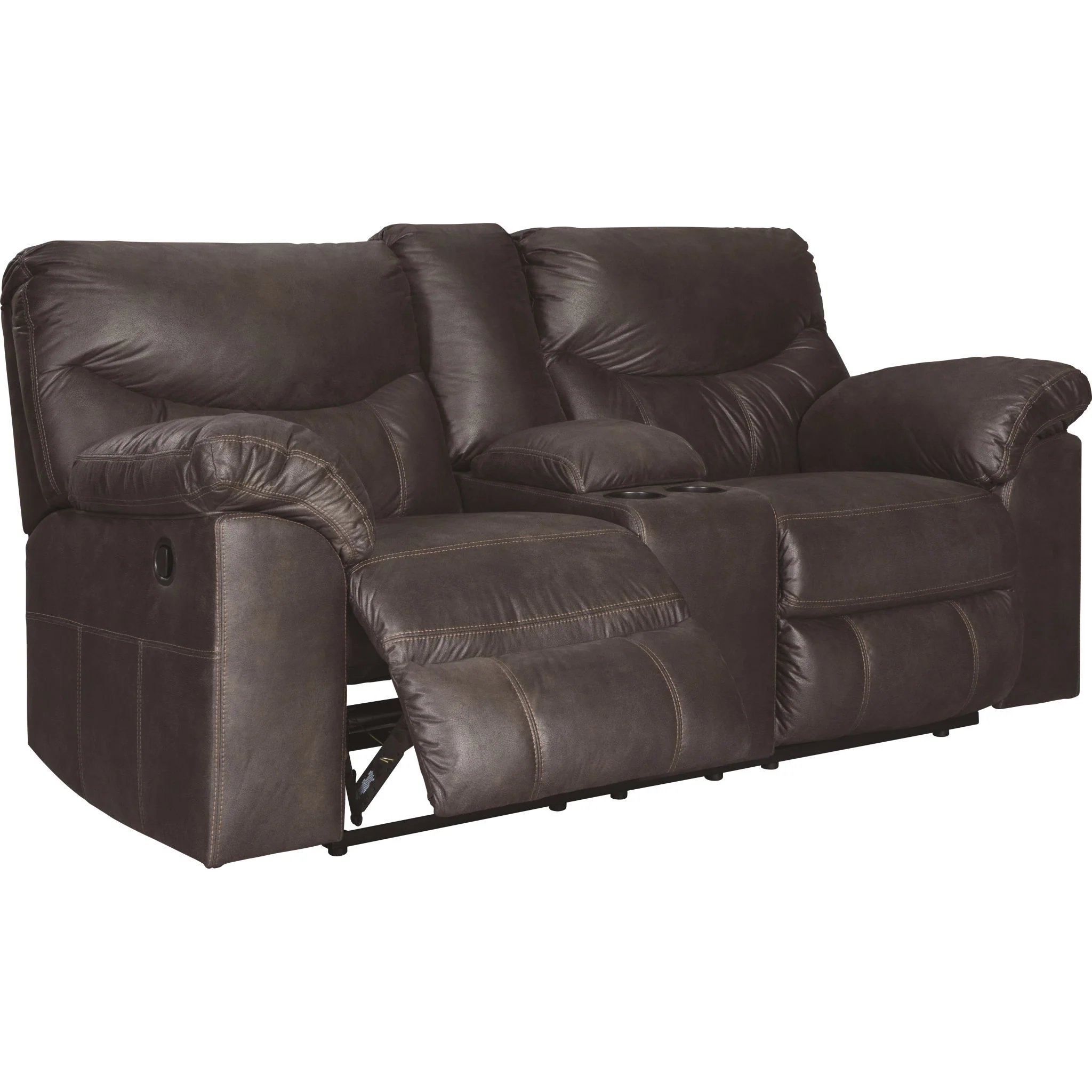 Boxberg Reclining Loveseat with Console - Teak - Image 5