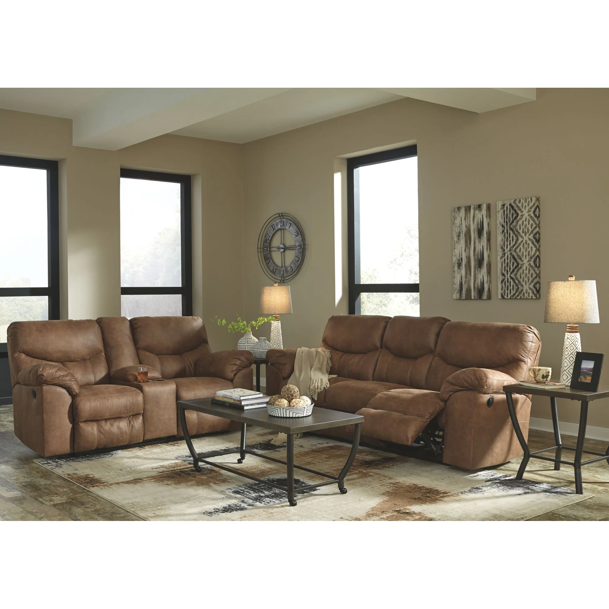 Boxberg Reclining Sofa - Bark - Image 5