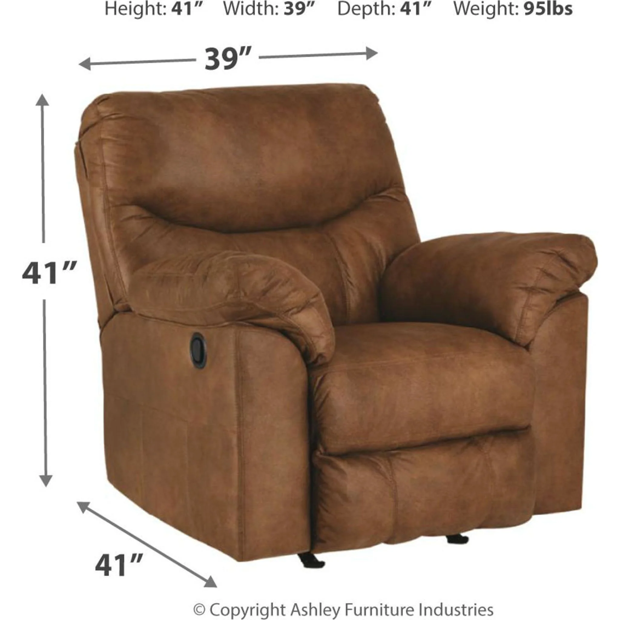 Boxberg Rocker Recliner - Bark - Image 26